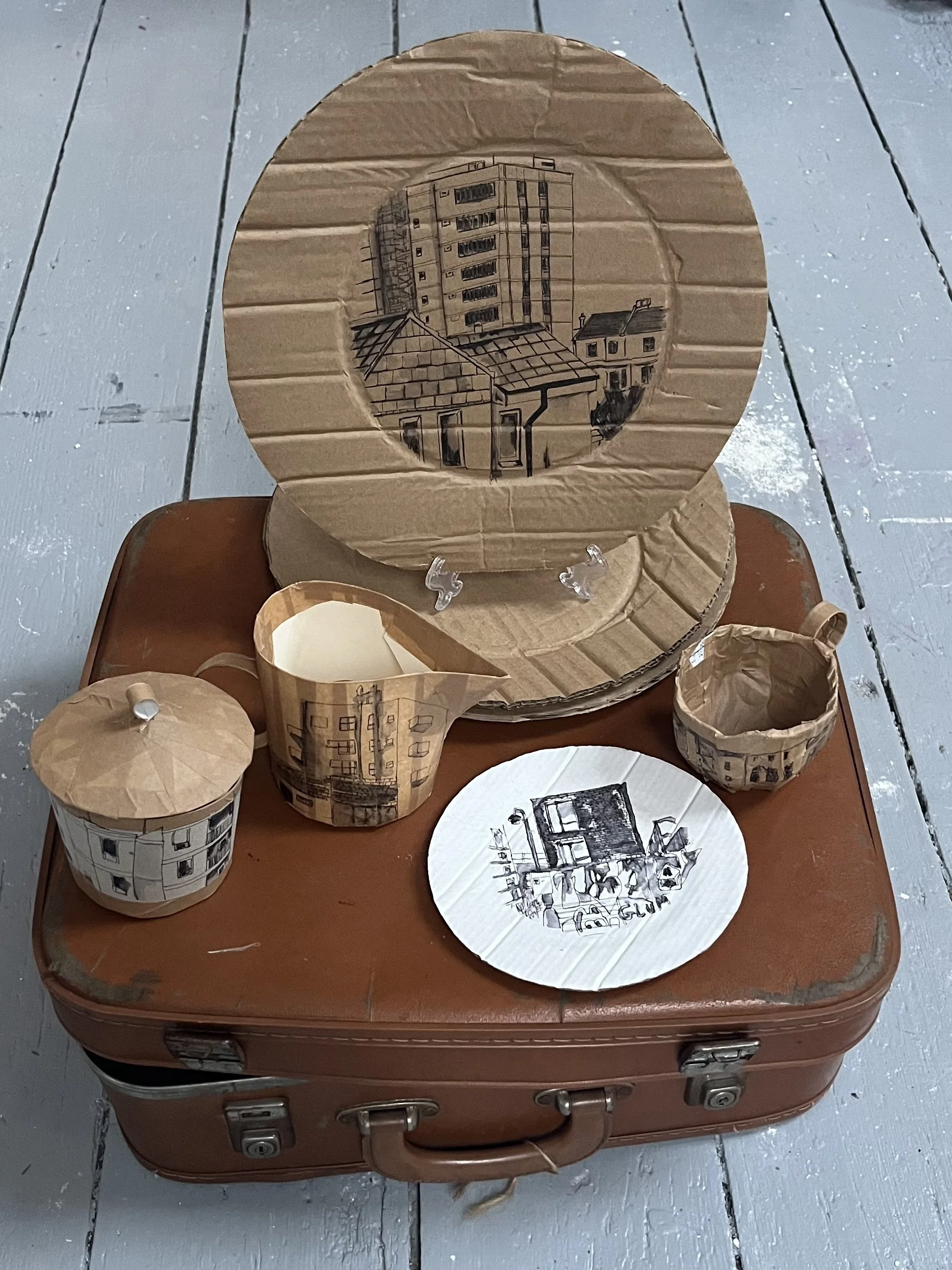 What are we now? Cardboard tea set
