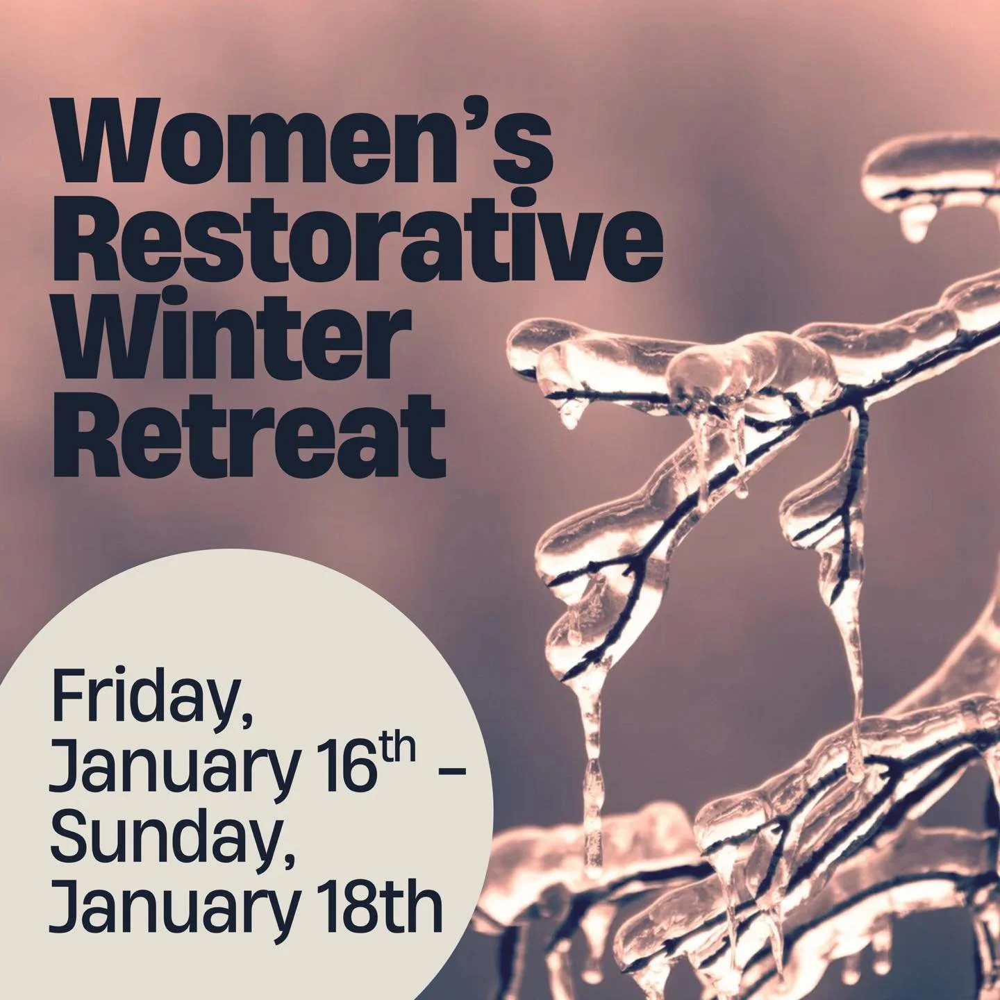 ‼️ ✨ SAVE THE DATE ✨‼️

📍Ladies, we&rsquo;ve got a new location for the Women&rsquo;s Restorative Winter Retreat!

🌲 Can&rsquo;t wait to give you a peek at this serene property with 22 acres of peaceful moments complete with an on-site spa. 

💜 Ma