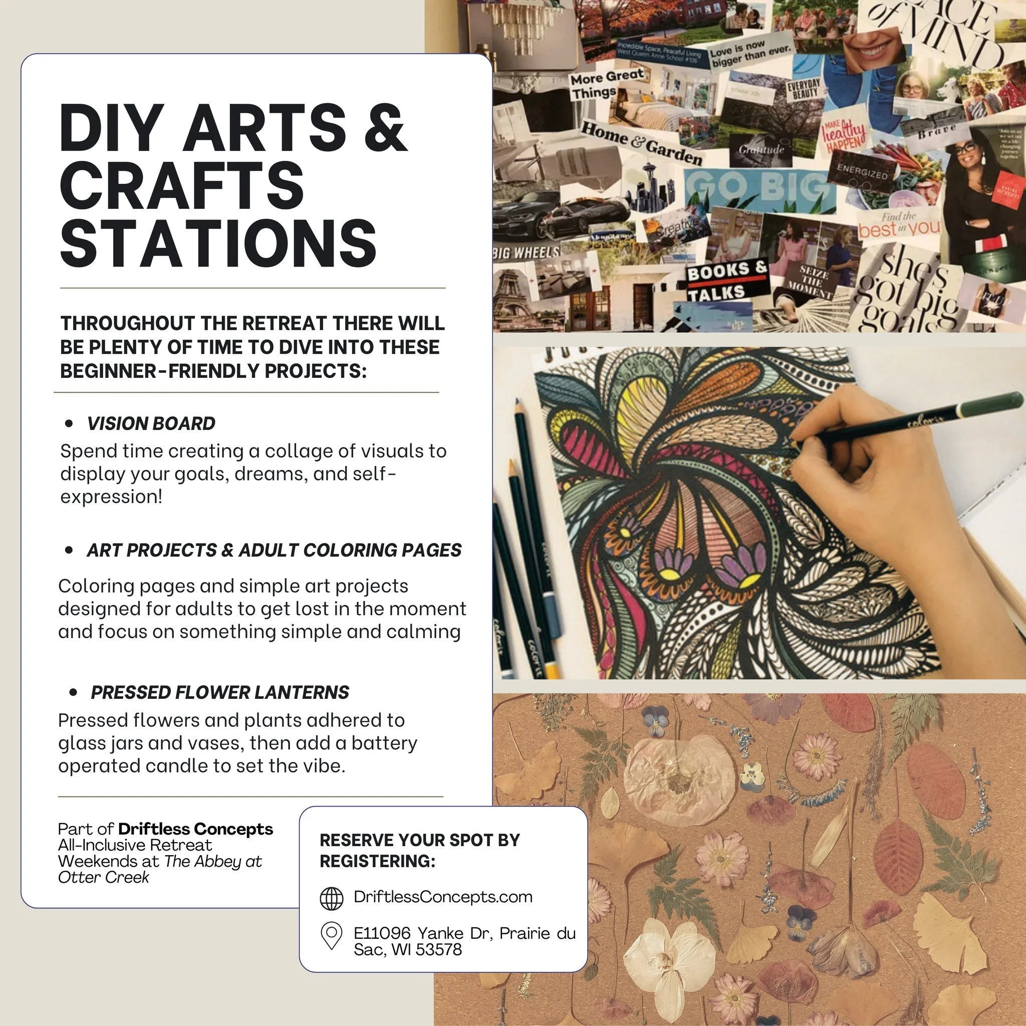 ✨ Slow weekends just hit different ✨

At our Women&rsquo;s Restorative Winter Retreat, you won&rsquo;t find rigid schedules or rush-to-the-next-thing energy. Instead, we&rsquo;ve created DIY stations you can wander into whenever the mood strikes&hell