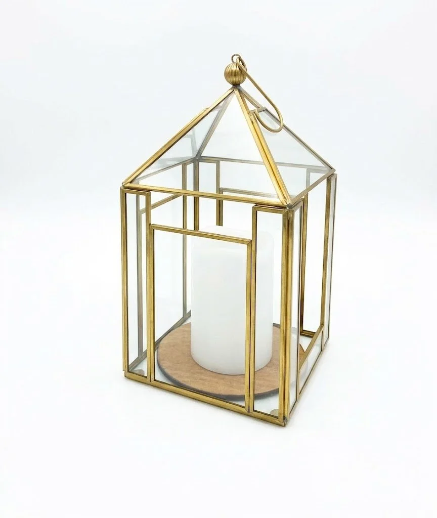 Assorted Gold + Glass Lantern - $7/Lantern