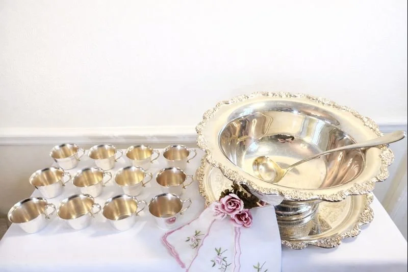 Silver Punch Bowl - $15