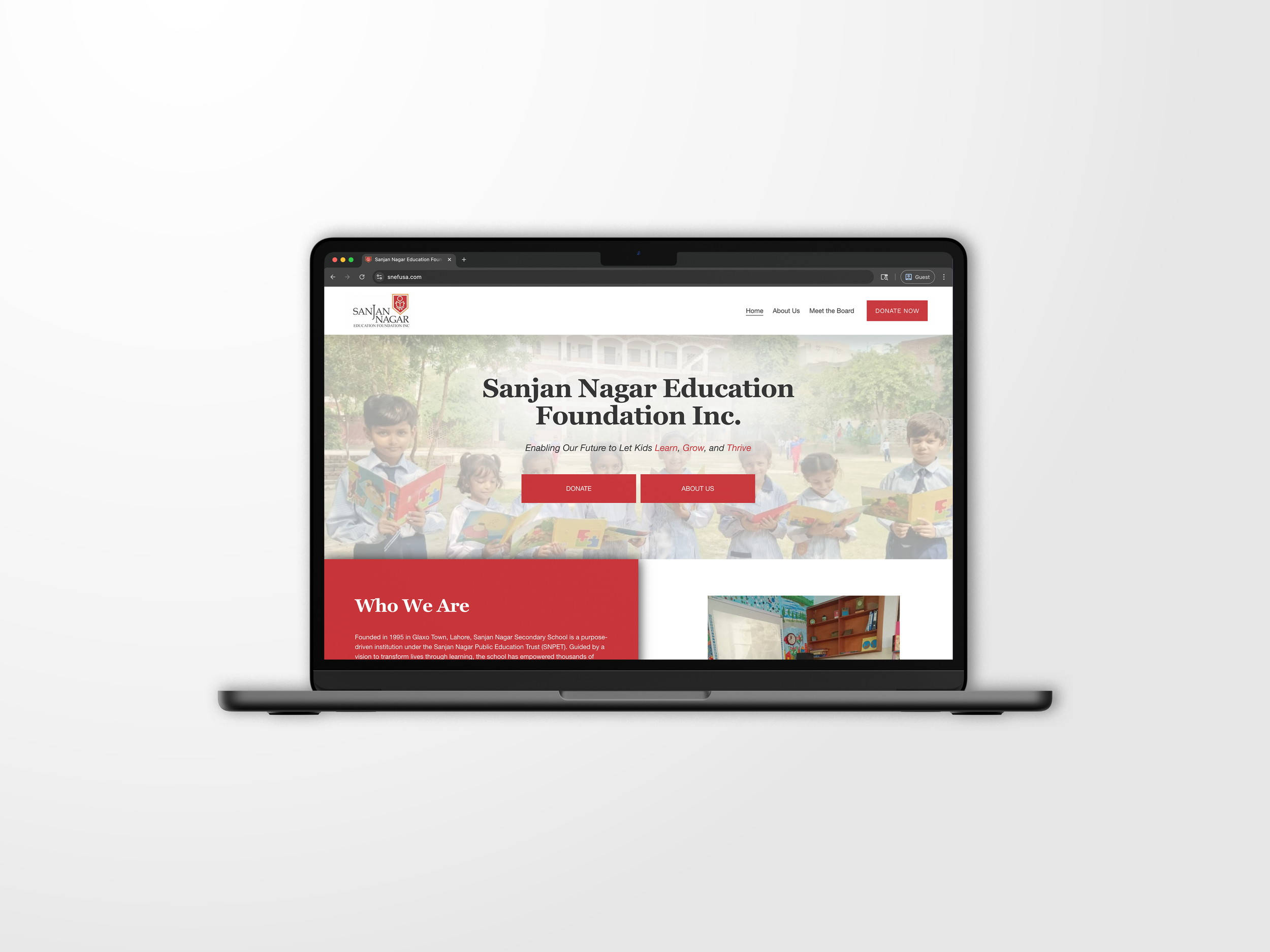 Sanjan Nagar Education Foundation Website