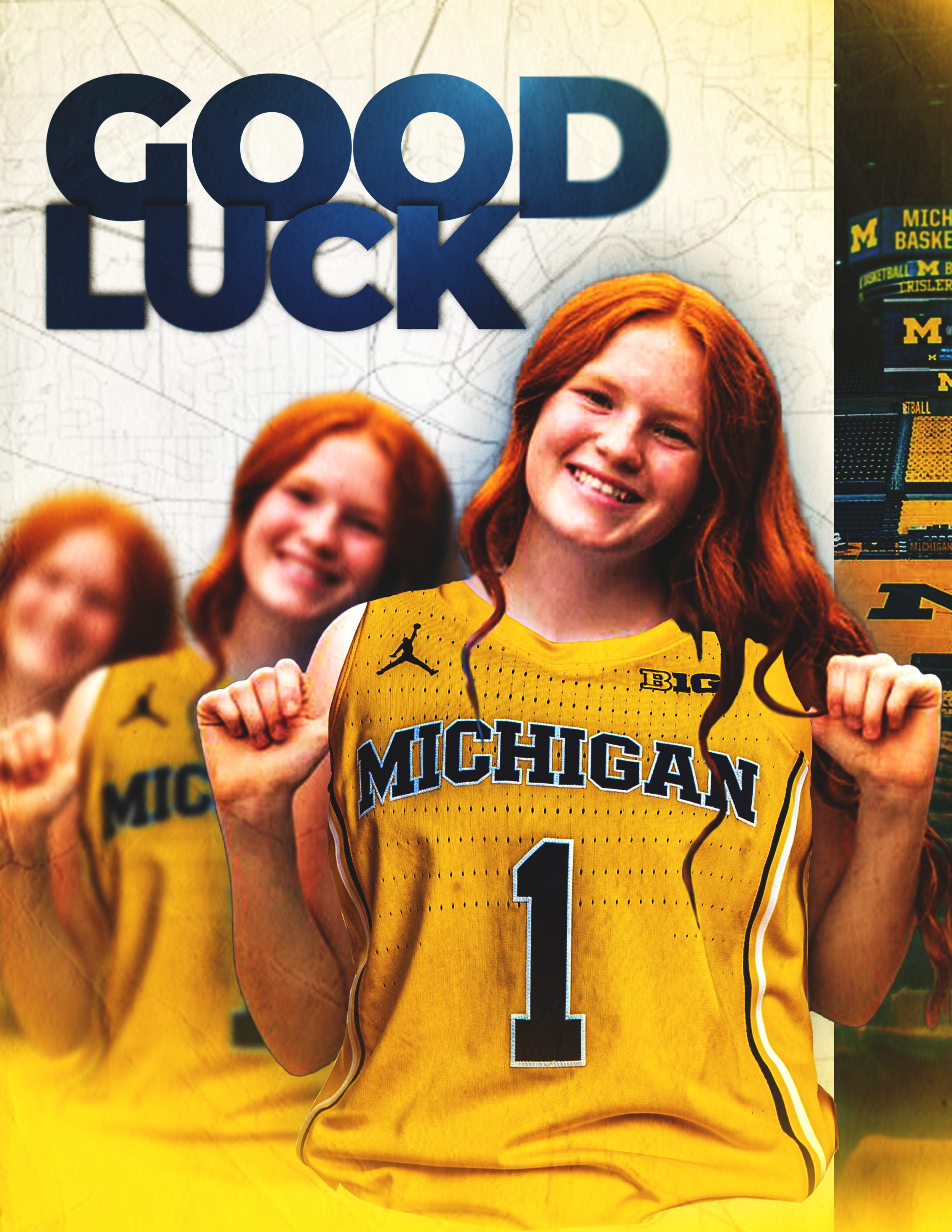 Digital graphic shared with recruits via text message ahead of their game