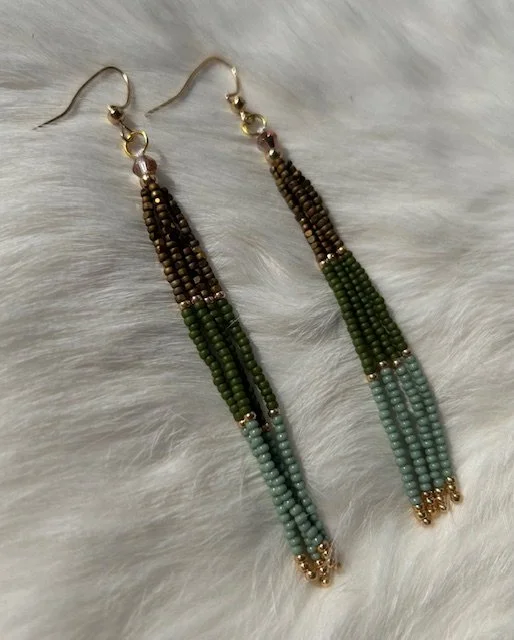 Beaded Fringe Earrings