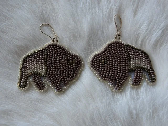 Buffalo Beaded Earrings