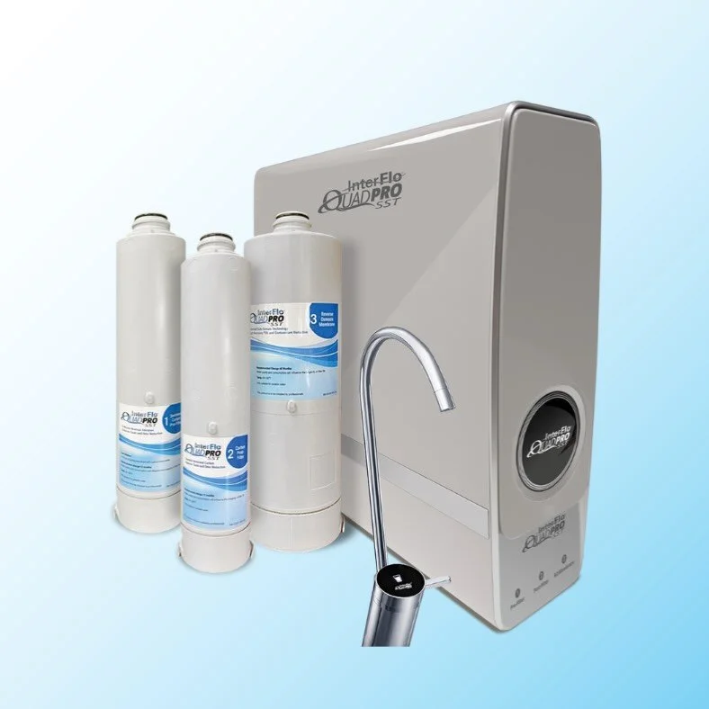 Cleaner. Safer. Better-tasting water 💧
The Hague InterFlo&reg; QuadPro SST is our #1 best-selling reverse osmosis system, trusted by homeowners across Central Florida. Its compact, tankless design delivers crisp, purified water straight from your ta