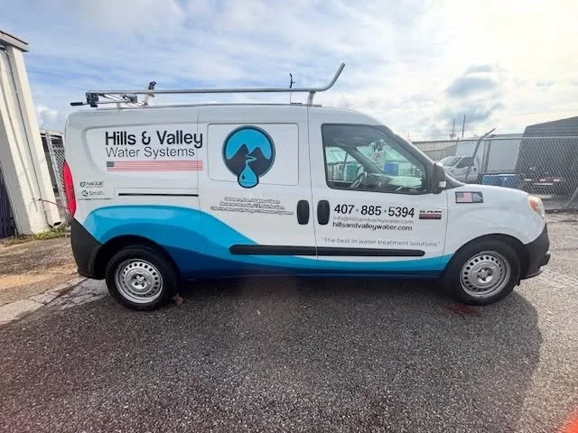 Keep your eyes 👀 peeled for the Hills &amp; Valley Van! We&rsquo;re on the road, serving all of Central Florida &amp; surrounding. Let&rsquo;s chat about your water 💧 

@dpsflorida did an amazing job on this design &amp; wrap!