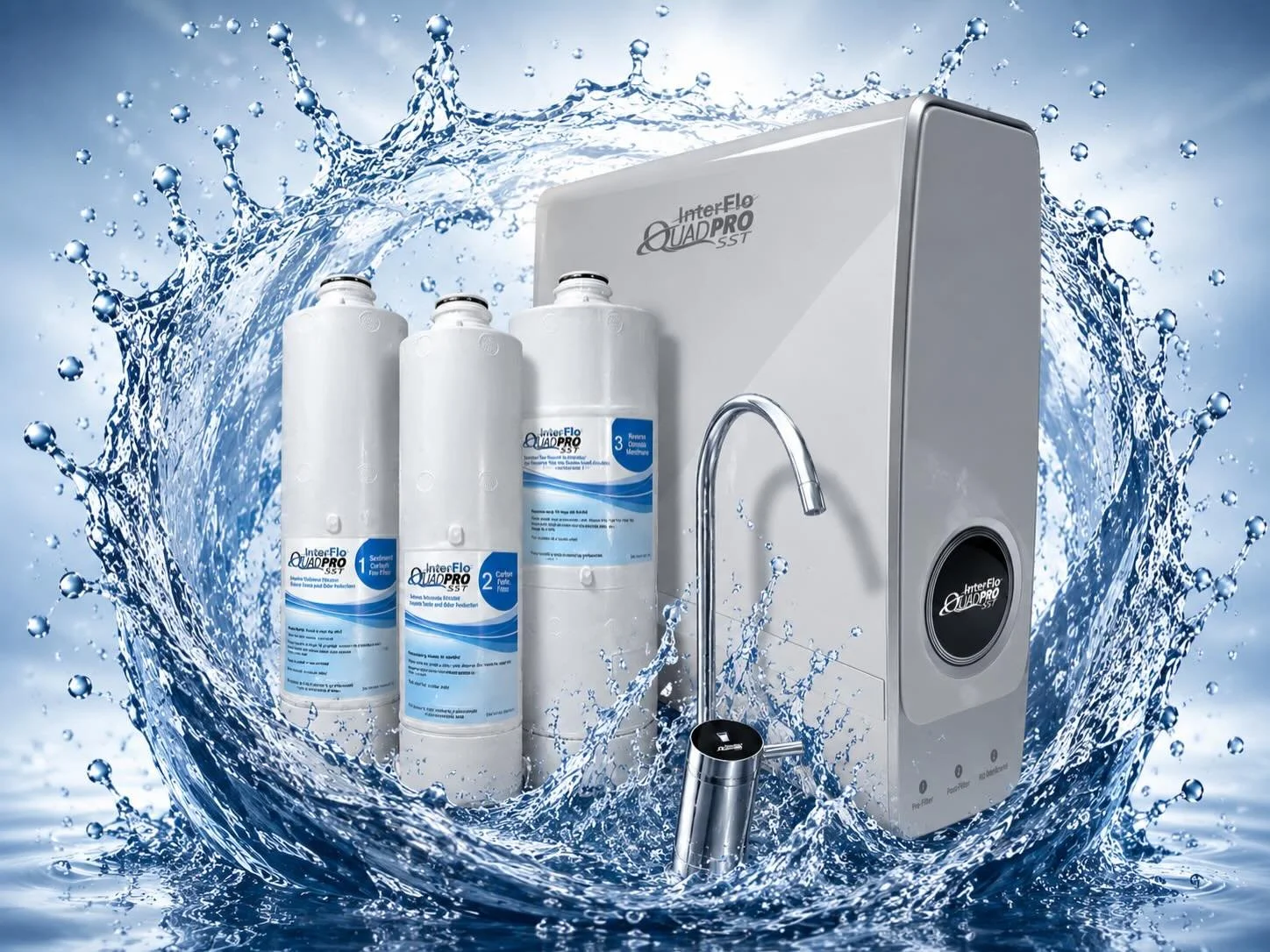 No tank. No waiting. Just clean water on demand. 💧
The Hague InterFlo QuadPro SST tankless RO delivers 3 glasses of filtered water for every 1 glass of waste. Way ahead of the industry standard! Goes under your sink, is out of sight, &amp; always re