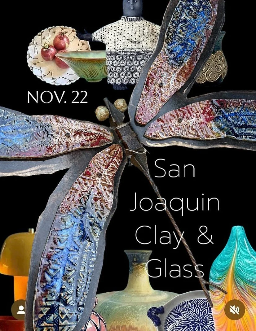 It&rsquo;s time for the fall San Joaquin Clay &amp; Glass Festival!  Over 35+ artists featuring original works in ceramic and glass. 
Grab a cup of coffee and a friend and join us for a day of ART and shopping!  Something for everyone&rsquo;s home or