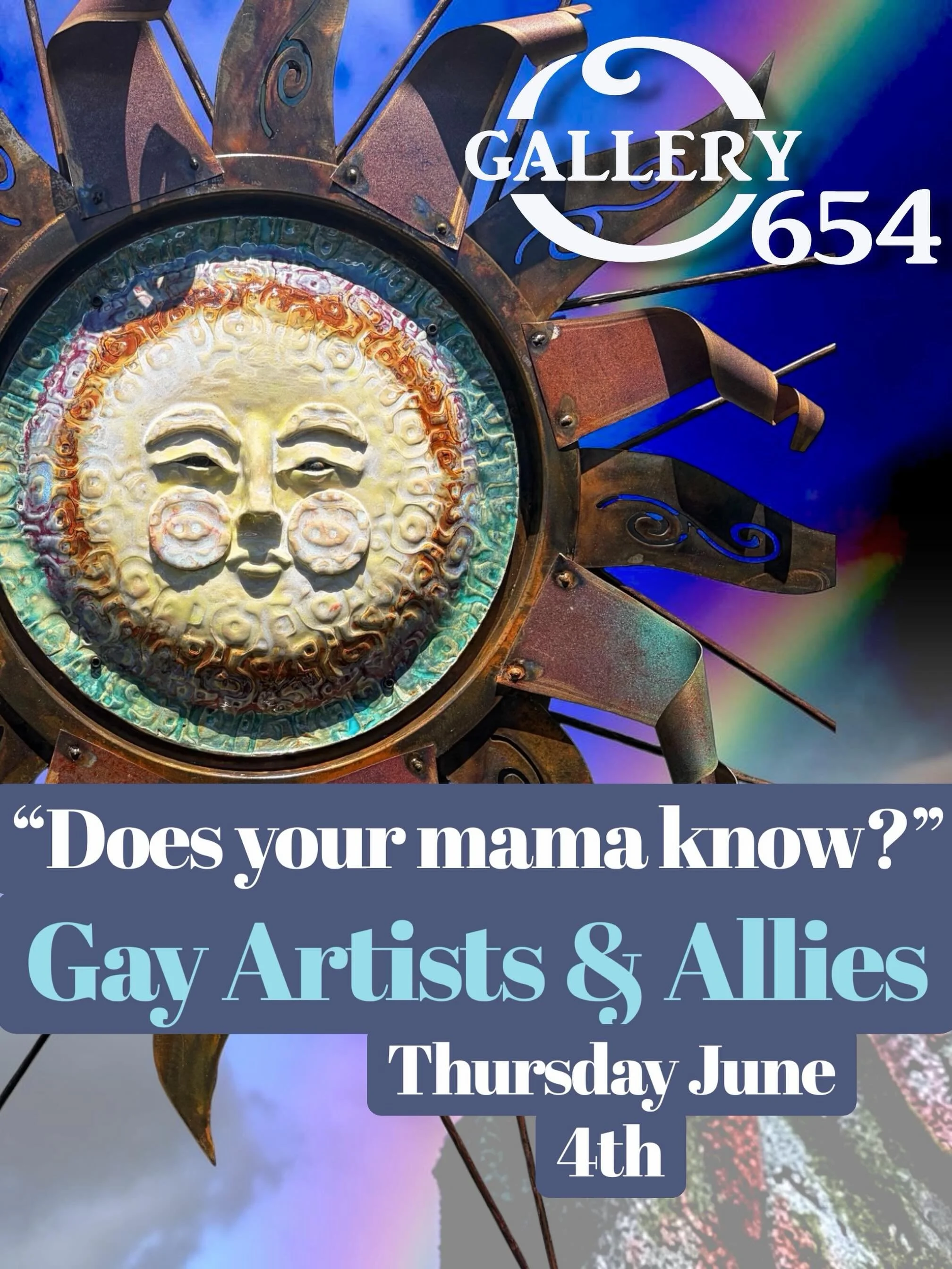 2nd Annual &ldquo;Does your mama know?&rdquo;
Gay Artists &amp; Allies Group Show Thursday June 4th along Gallery Row! All original ARTWORK ready for your home! 
☮️+💕=ART
654 Van Ness
5:00-8:00
See you there!

@rhomiethompson @justlikeuptown @shans_