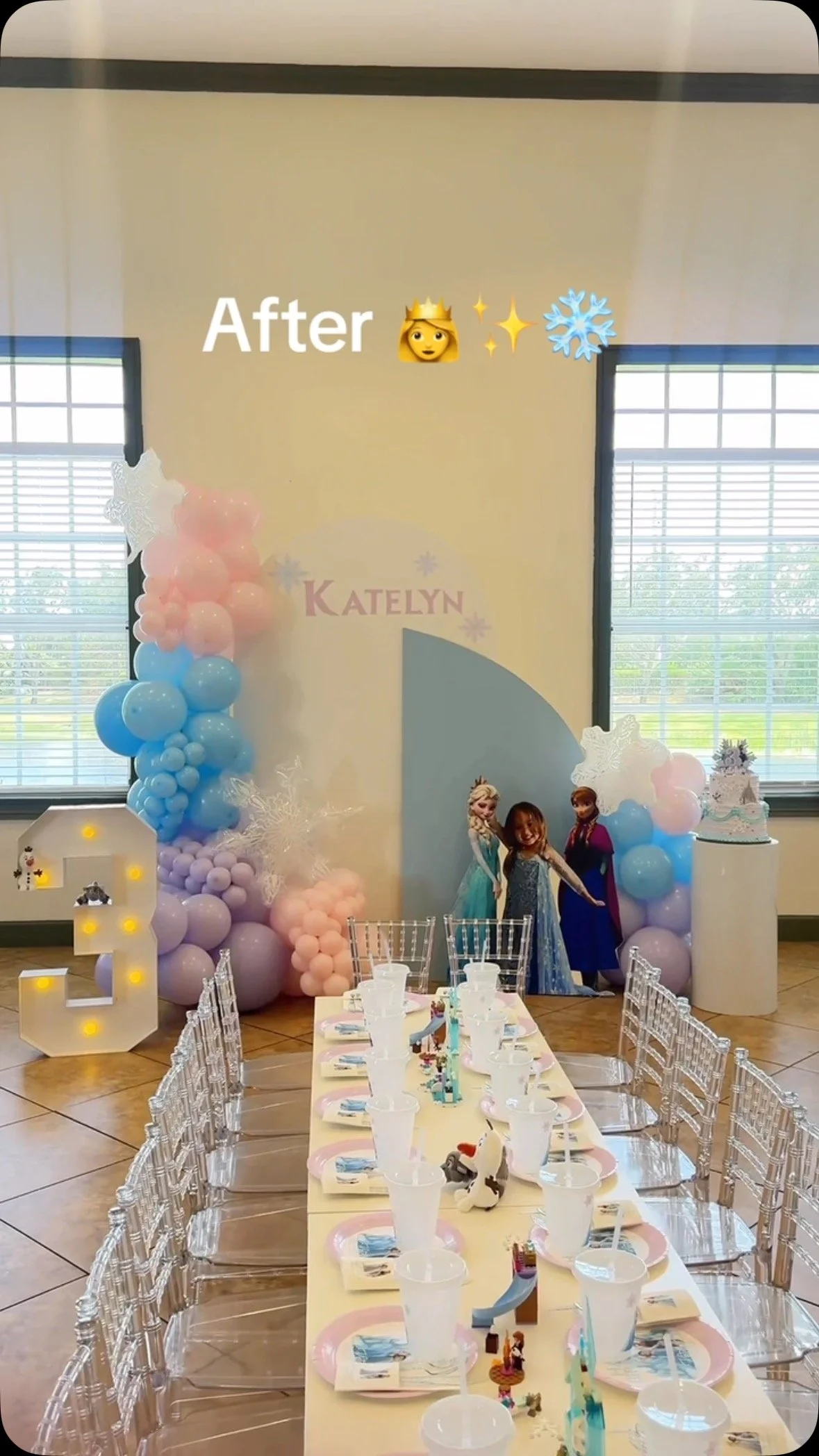 Before ➡️ After ❄️✨
From two simple arches to a full Frozen wonderland fit for a princess 👑
Custom install for Katelyn’s birthday — the details made the magic come alive!
🧊 Balloons, cutouts, custom table setup, and love in every inch ?