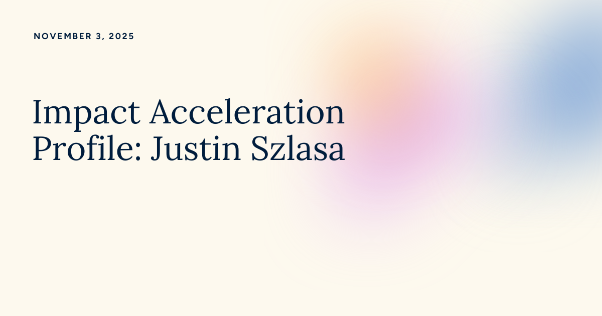 Impact Acceleration Profile: Justin Szlasa