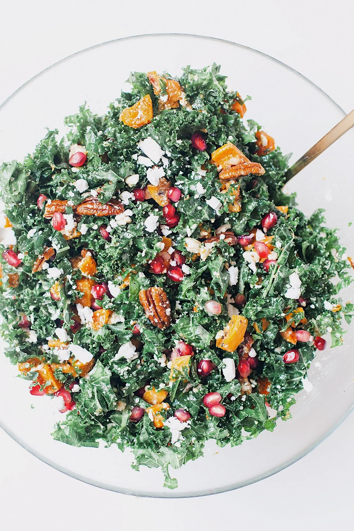 Thanksgiving Kale Salad with Maple-Rosemary Pecans