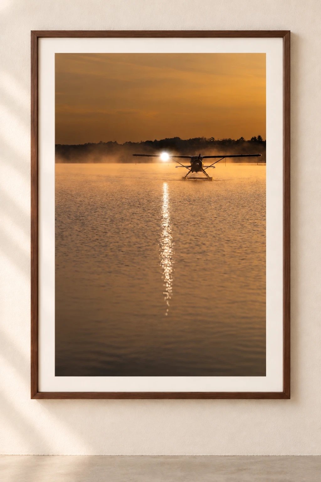 Landing Light on Lake Joseph framed on a wall