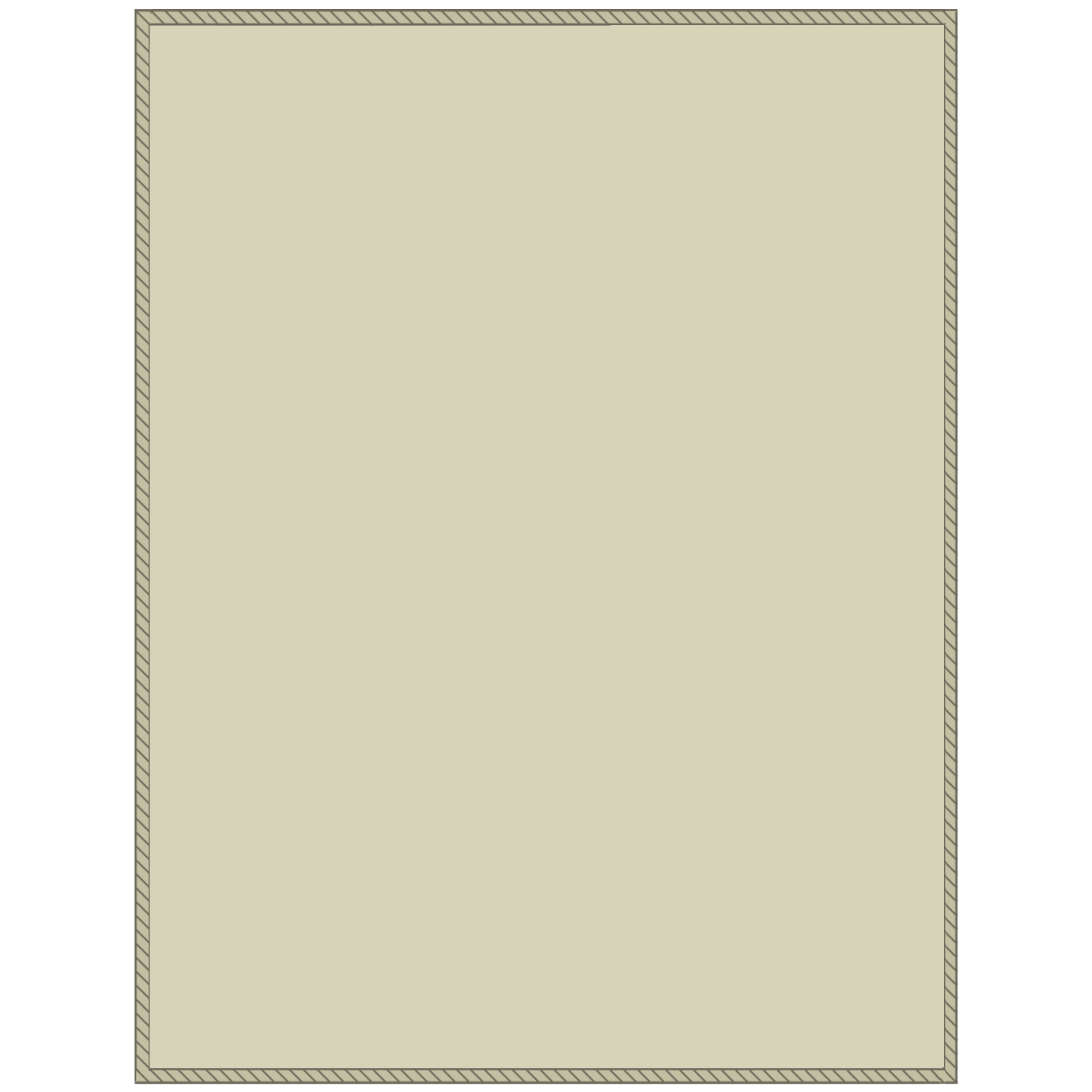A blank, beige-colored, textured paper or notebook page with a decorative border.