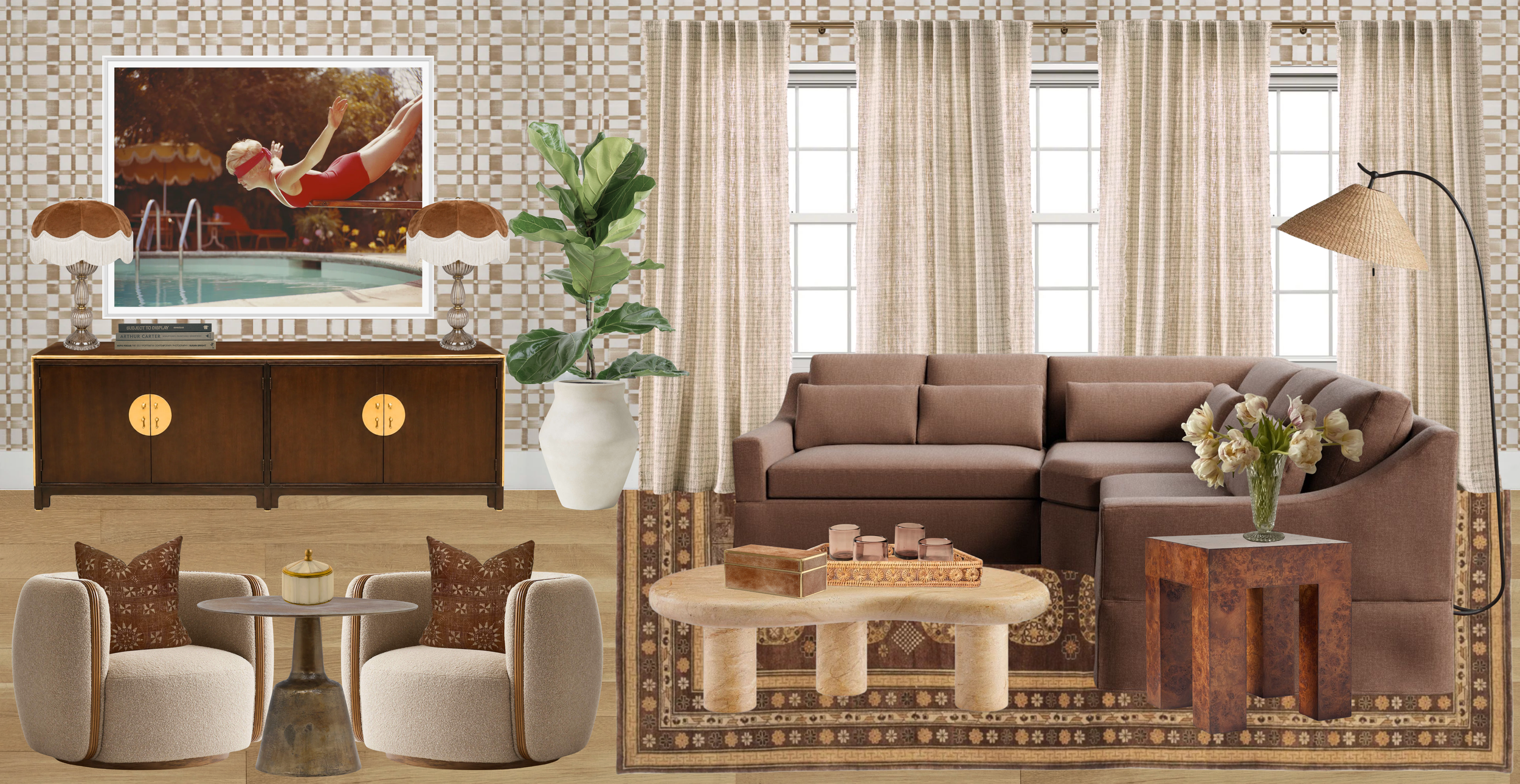 Living room designed by HOLLEYHOUSE Interior Design Austin TX