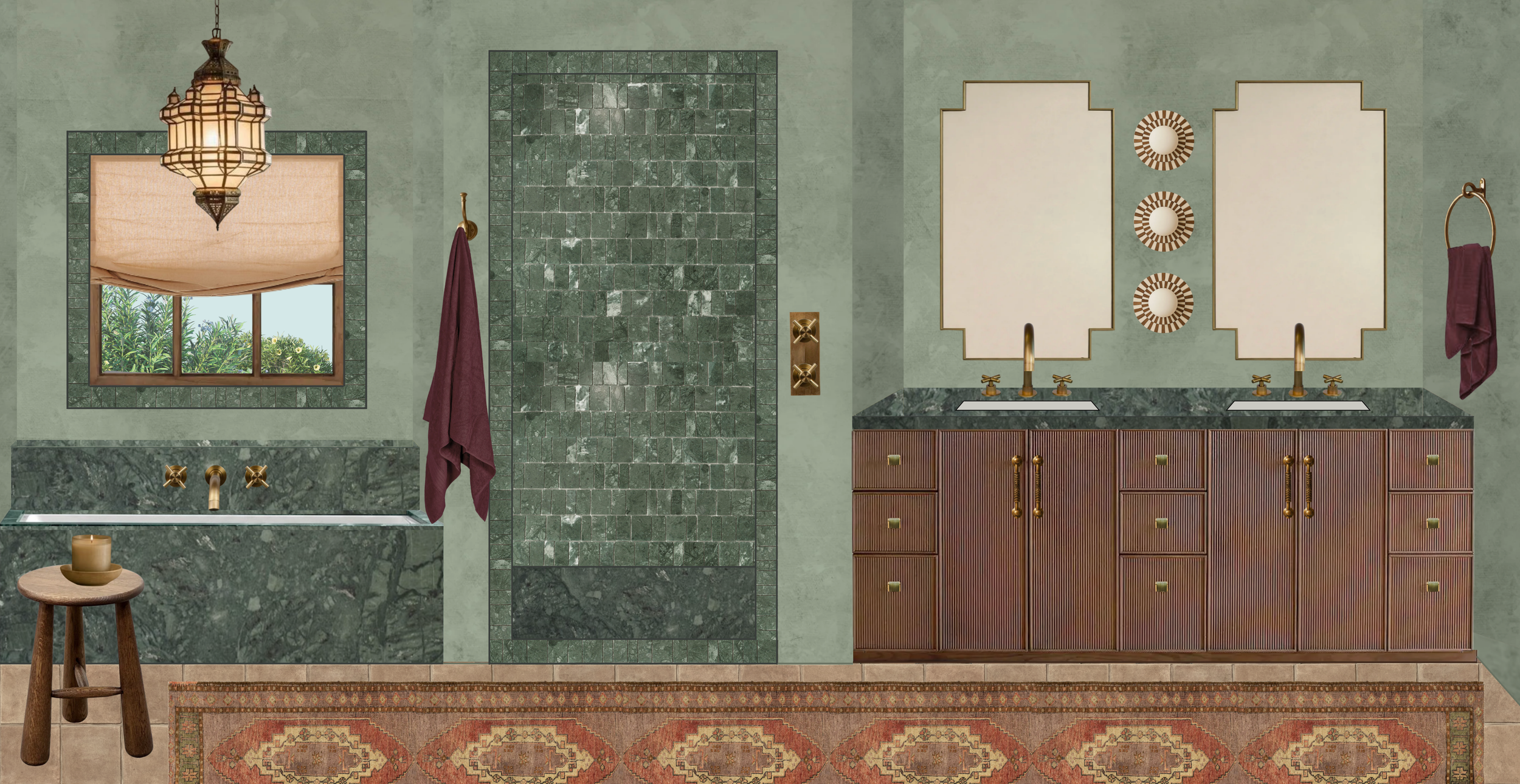 bathroom designed by HOLLEYHOUSE Interior Design Austin TX