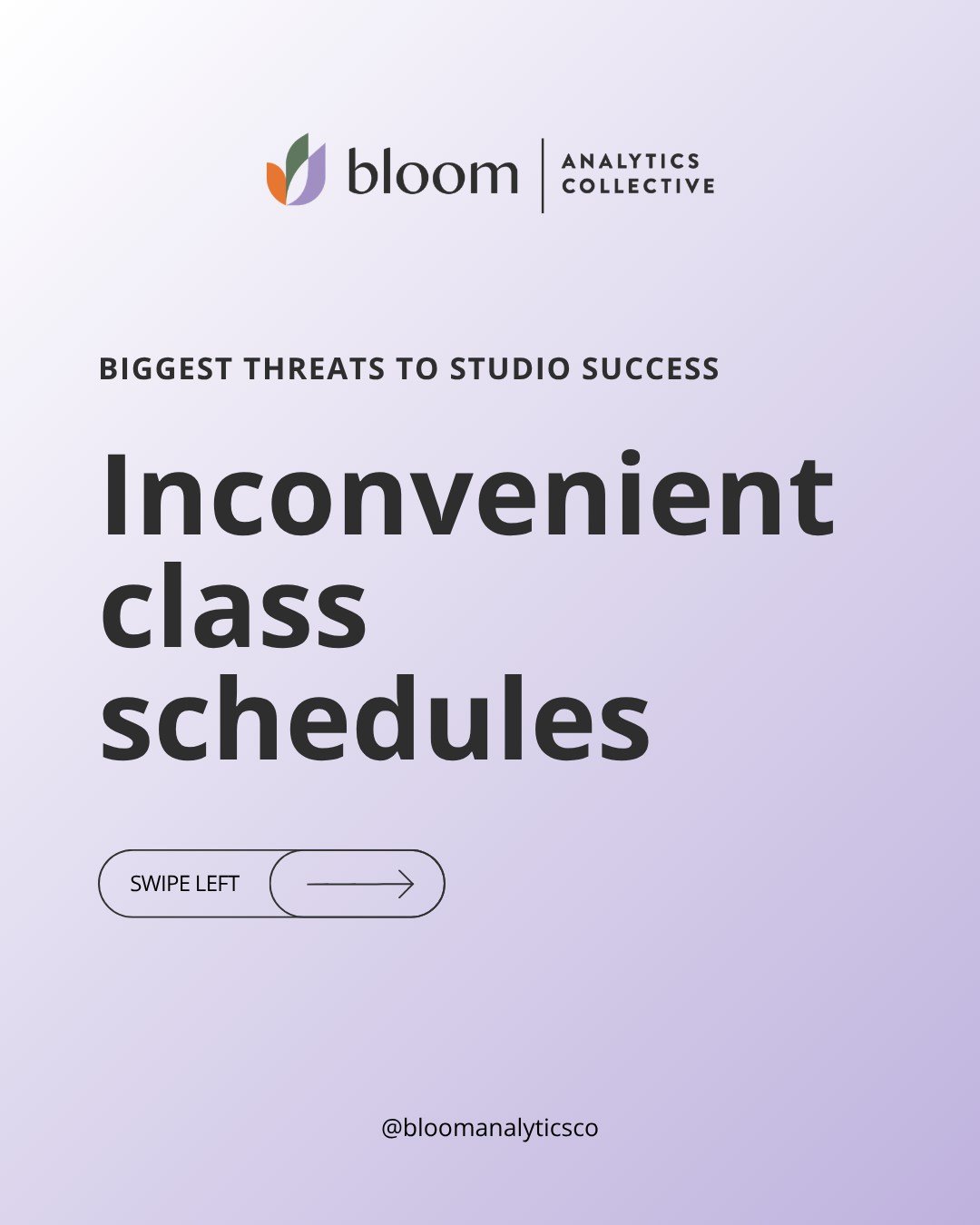 🗓️ Is your class schedule working for your members or against you?

Inconvenient class times are one of the biggest (and most overlooked) threats to studio growth. Empty spots, low retention, and lost revenue don't always come from bad marketing.

6