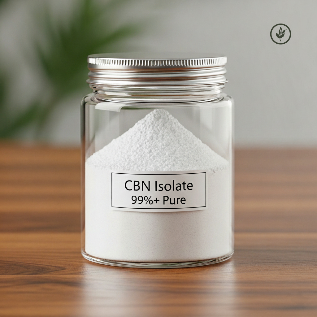 CBN isolate is a pure, crystalline powder containing 99% cannabinol (CBN). It is free from other plant compounds, giving you only the isolated cannabinoid in its cleanest form. What makes it unique is its ability to be used in precise formulations wh