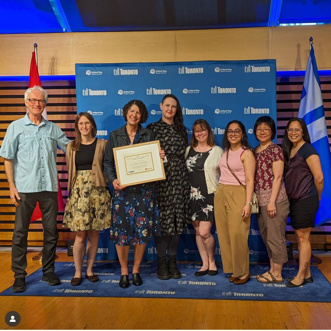 Children’s Book Bank Receives Toronto Community Award
