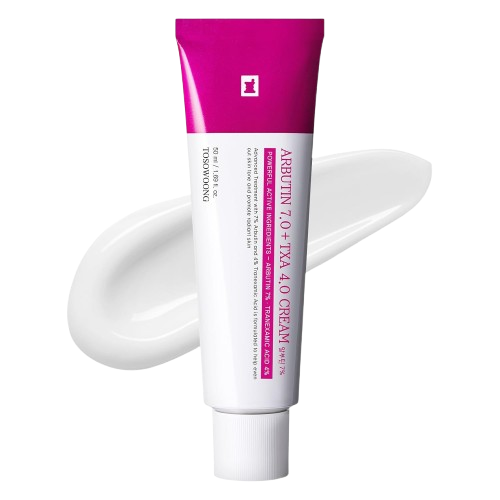 Crema despigmentante para el rostro con arbutina, acido tranexámico y niacinamida