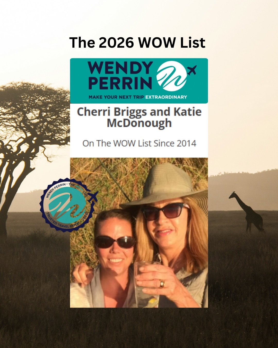 We&rsquo;re proud to share that EXPLORE&rsquo;s founder, Cherri Briggs, and safari expert Katie McDonough have been named to the Wendy Perrin 2026 WOW List!

Read Cherri and Katie&rsquo;s Insider&rsquo;s Guides to Zimbabwe, Namibia, Zambia, and Madag