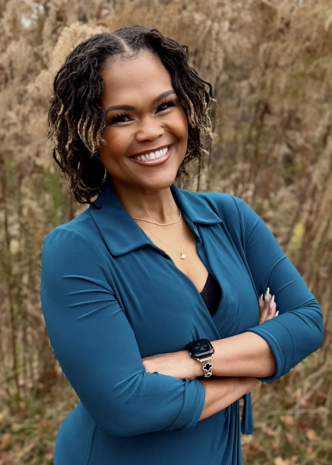 African American woman psychiatrist doctor who is approachable, knowledgeable, and warm.