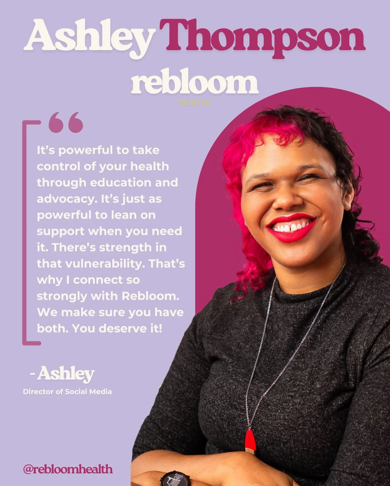 Meet Ashley Thompson 🌸

Social Media Strategist | Creative Storyteller | Digital Connector

A natural at blending strategy and creativity, Ashley helps small businesses and entrepreneurs bring their stories to life online. ✨

With a Master&rsquo;s i