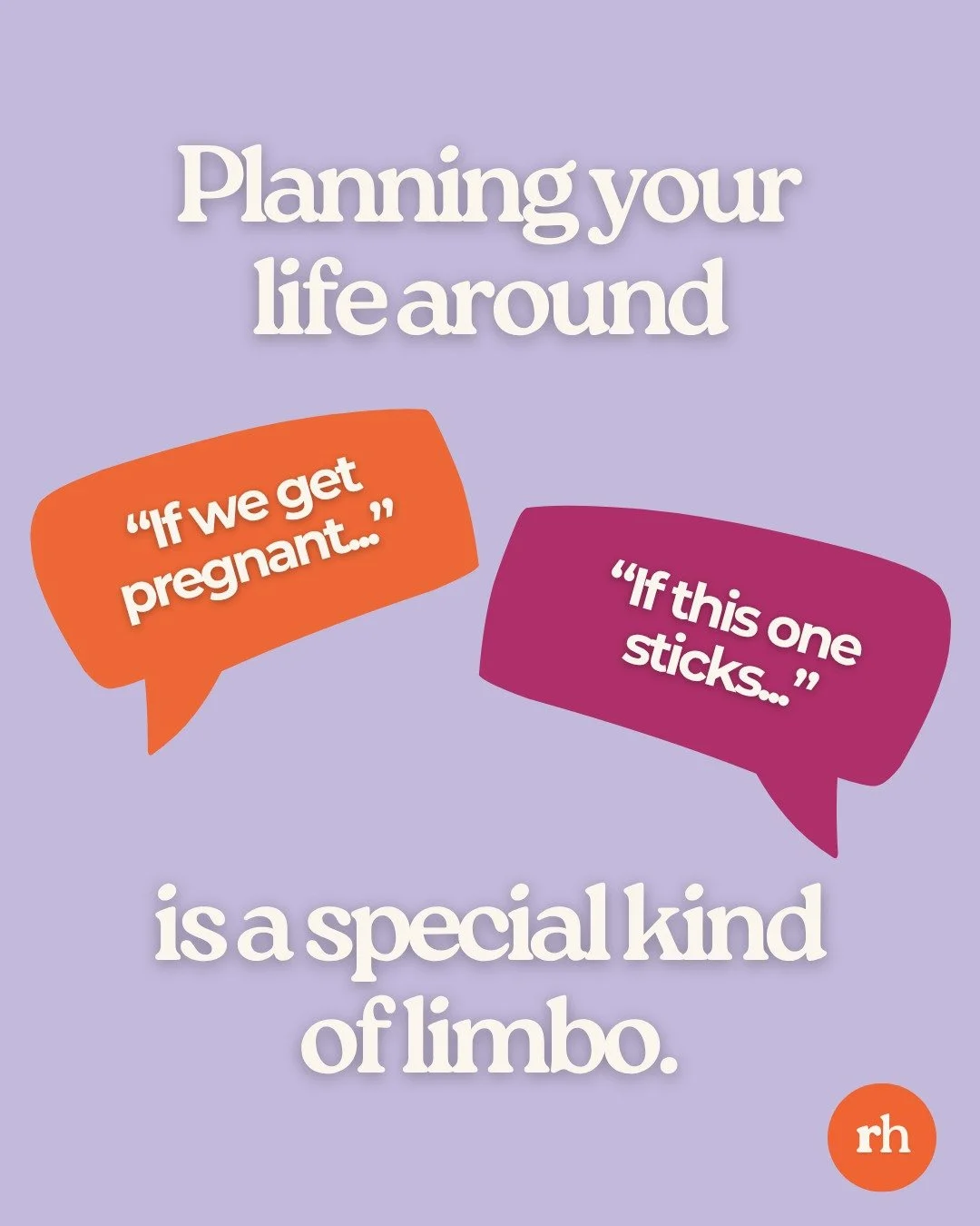 There&rsquo;s a particular ache in planning your life around the unknown. Around &ldquo;if we get pregnant&rdquo; or &ldquo;if this one sticks.&rdquo; 

We see you. We know how much you carry. 

But today, can we offer something small? A reframe... n