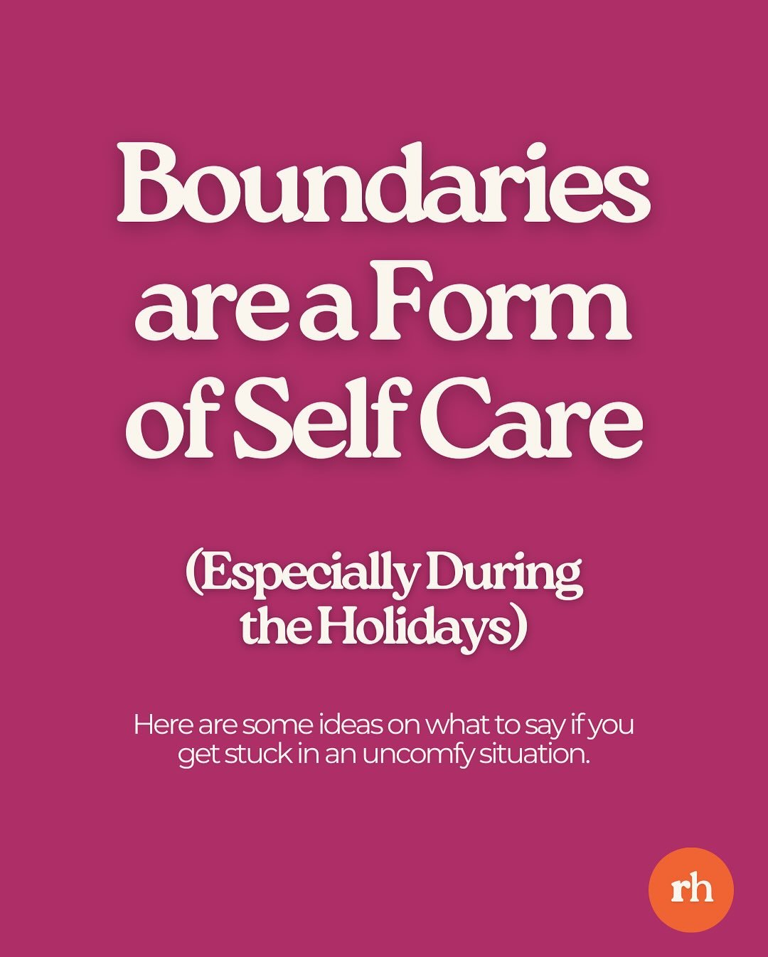 The holidays bring connection, but they can also bring uncomfortable conversations.

Sometimes people mean well, but their questions can hurt more than they help.

You&rsquo;re allowed to protect your peace this holiday season and you don&rsquo;t owe