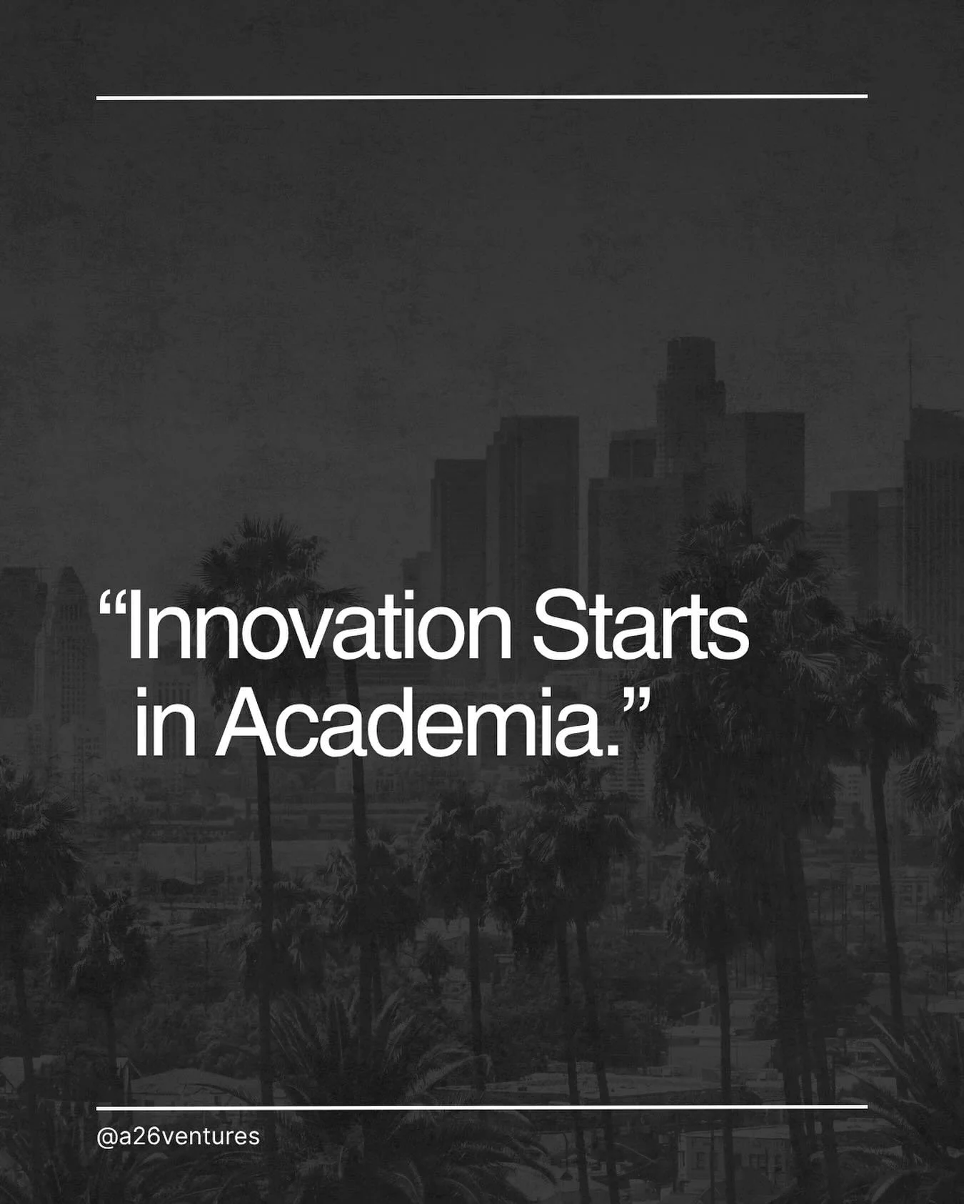 From labs to lecture halls, the next generation of founders is shaping the future. At A26, we believe innovation begins on campus and grows into companies that transform industries.

#UCLAFounders #StudentStartups #UCLAInnovation #LAStartupEcosystem 