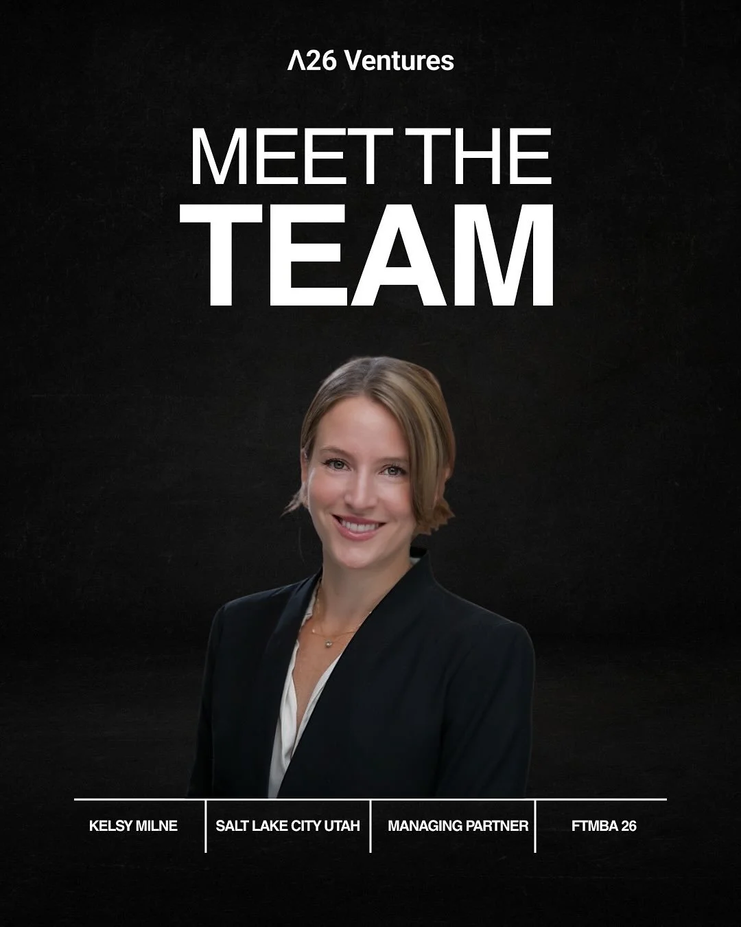 Meet Kelsy Milne, one of our A26 Ventures Managing Partners. With roots in Salt Lake City and a background in finance, Kelsy brings a strategic, disciplined perspective to identifying founders poised to reshape their industries. She&rsquo;s especiall