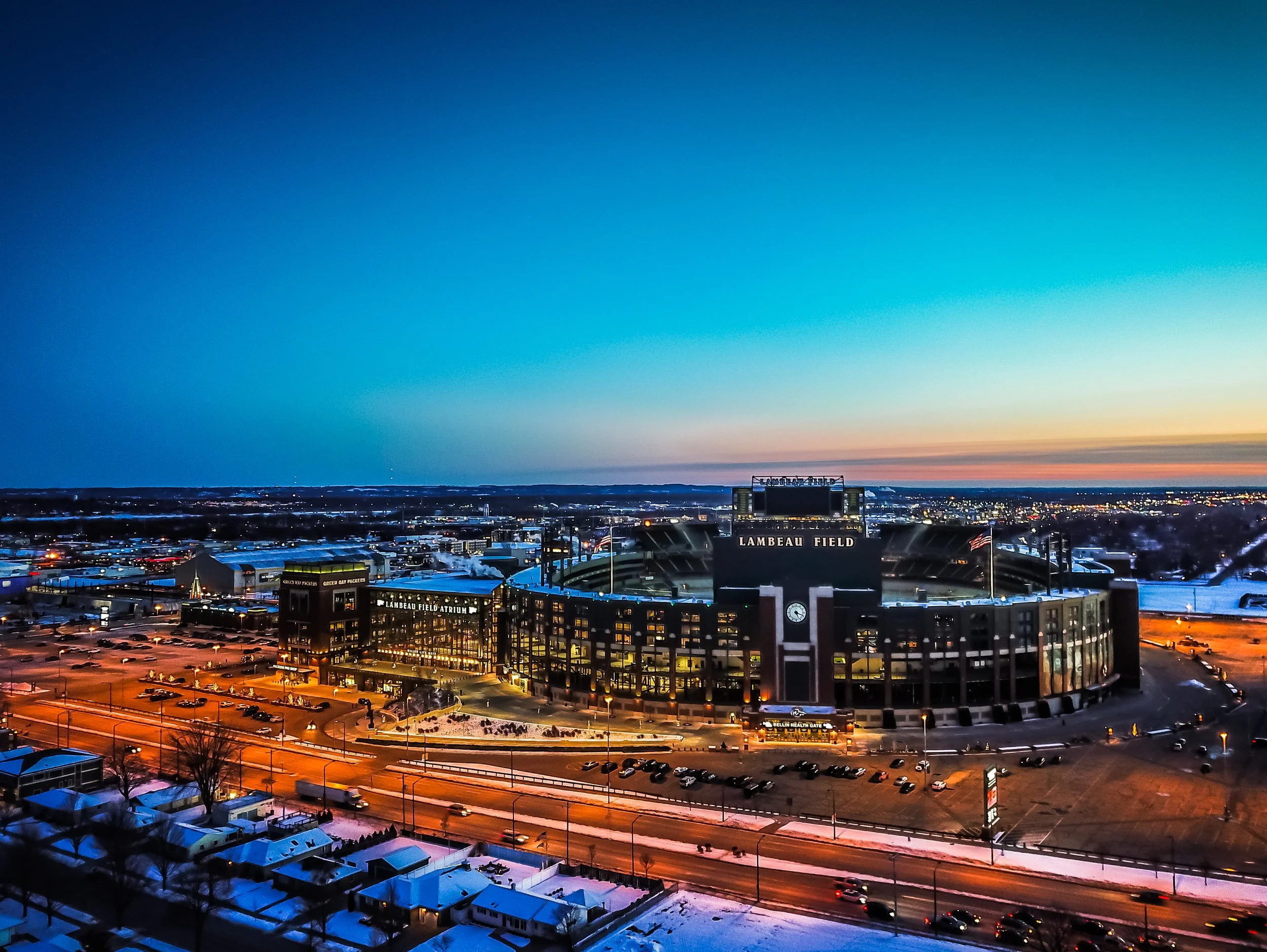 Winter Lambeau Sunset