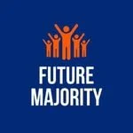 Future Majority logo with stylized orange raised hands above the text
