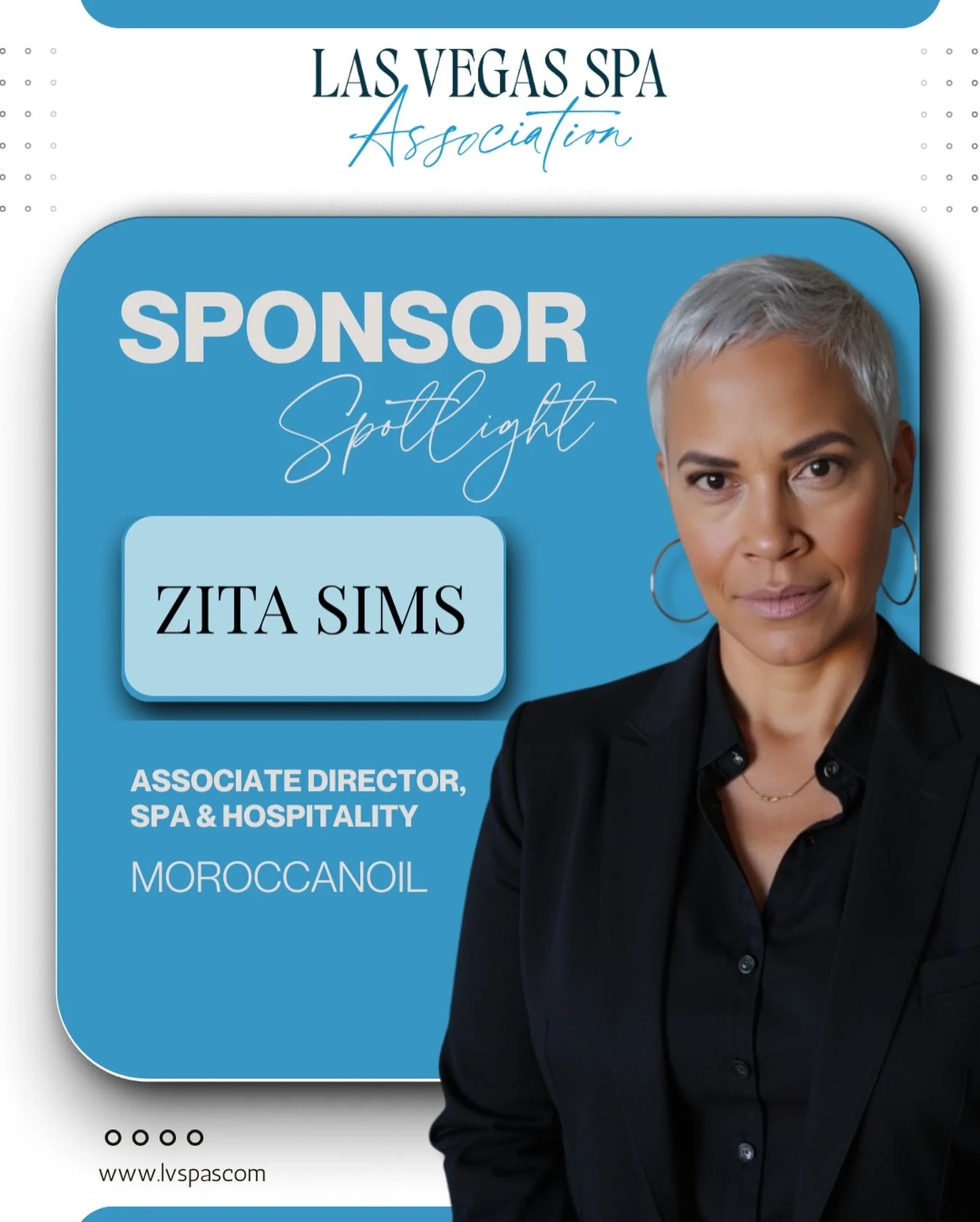 ✨Sponsor Spotlight✨
We&rsquo;re thrilled to highlight Zita Sims, Associate Director of Spa &amp; Hospitality at @moroccanoil, as a proud sponsor of our December 2025 Year End Awards Night Social 💙

Zita oversees Moroccanoil&rsquo;s Spa Channel acros