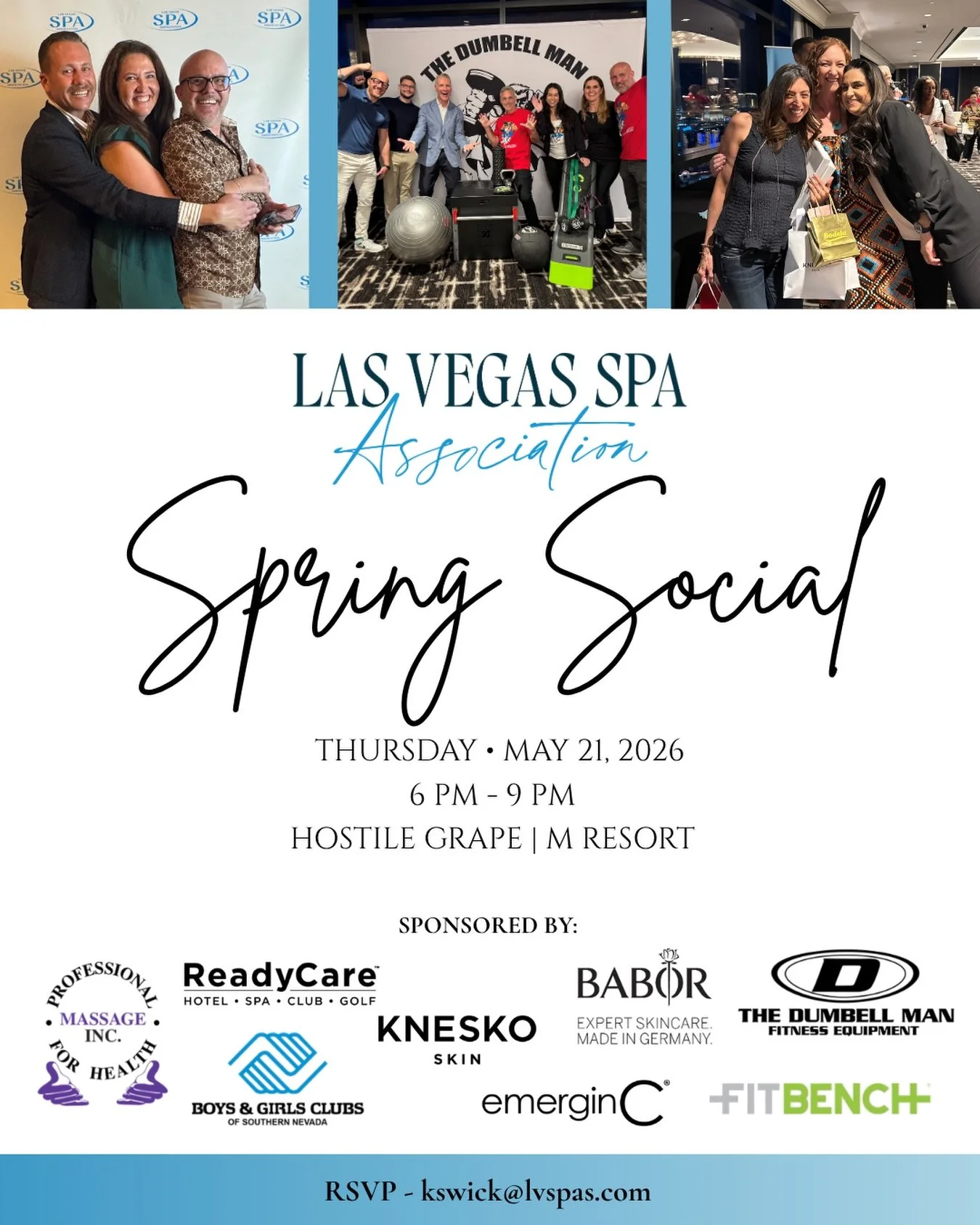 ✨ The countdown is officially ON! ✨

LVSA Spring Social is almost here and we can&rsquo;t wait to gather with our amazing Las Vegas spa &amp; wellness community for another fun evening together. 🥂✨

Join us on Thursday, May 21st at 6PM at Hostile Gr