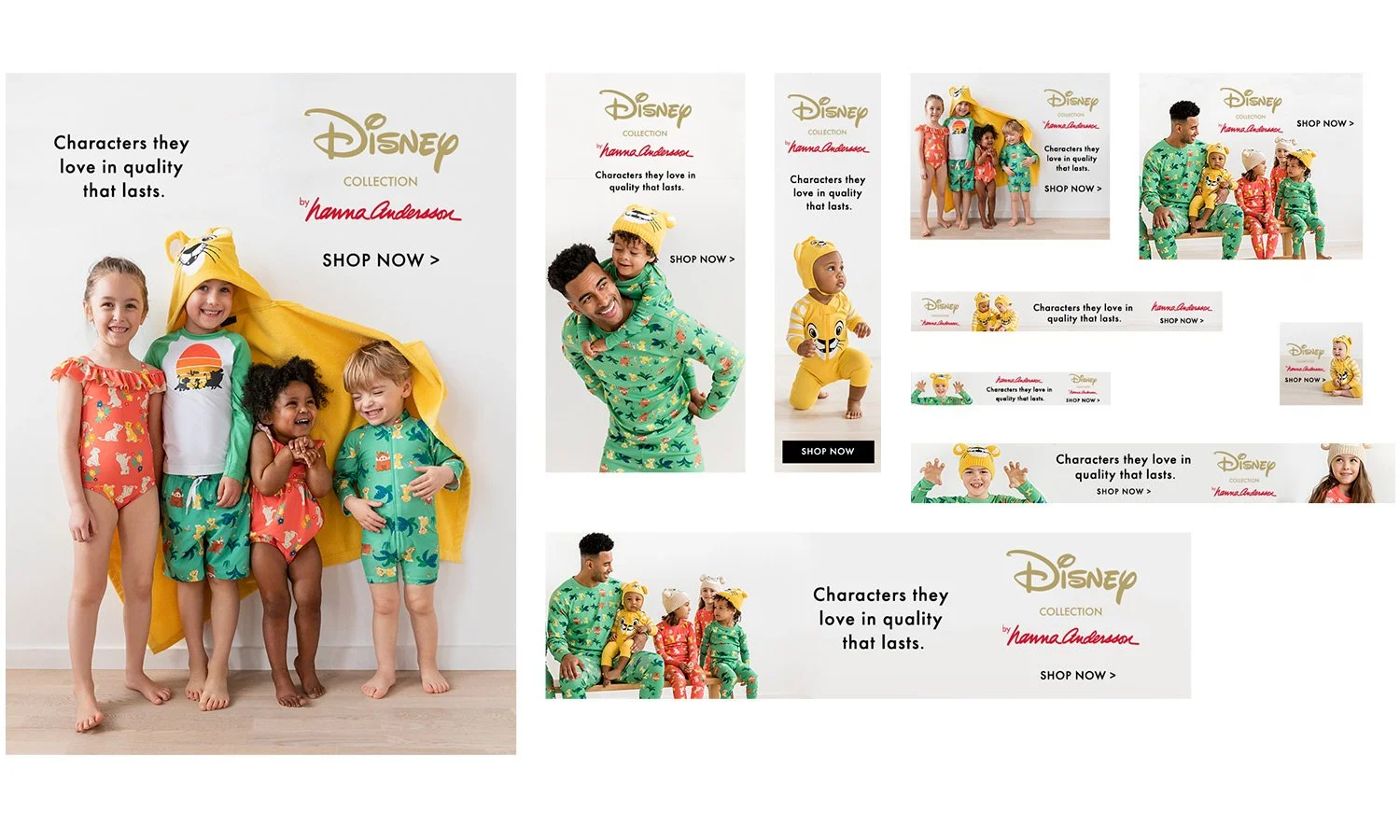 Digital display ads the Lion King promotion. Work includes: graphic design, asset selection, copywriting.