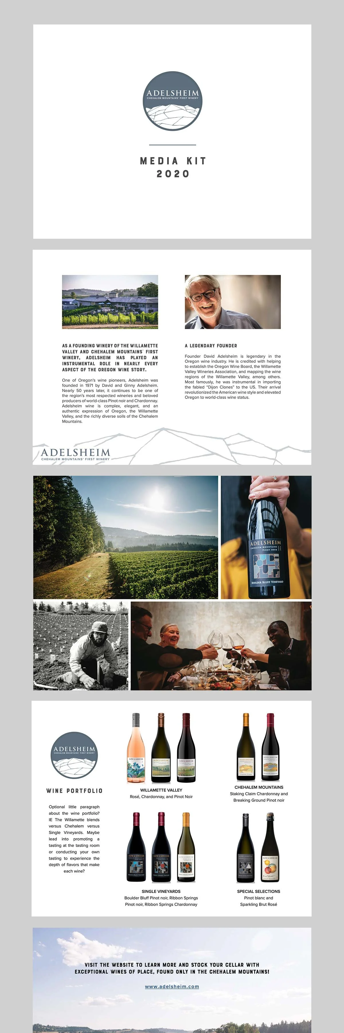 Excerpts from a digital media kit. Work includes design, copywriting, and project management.