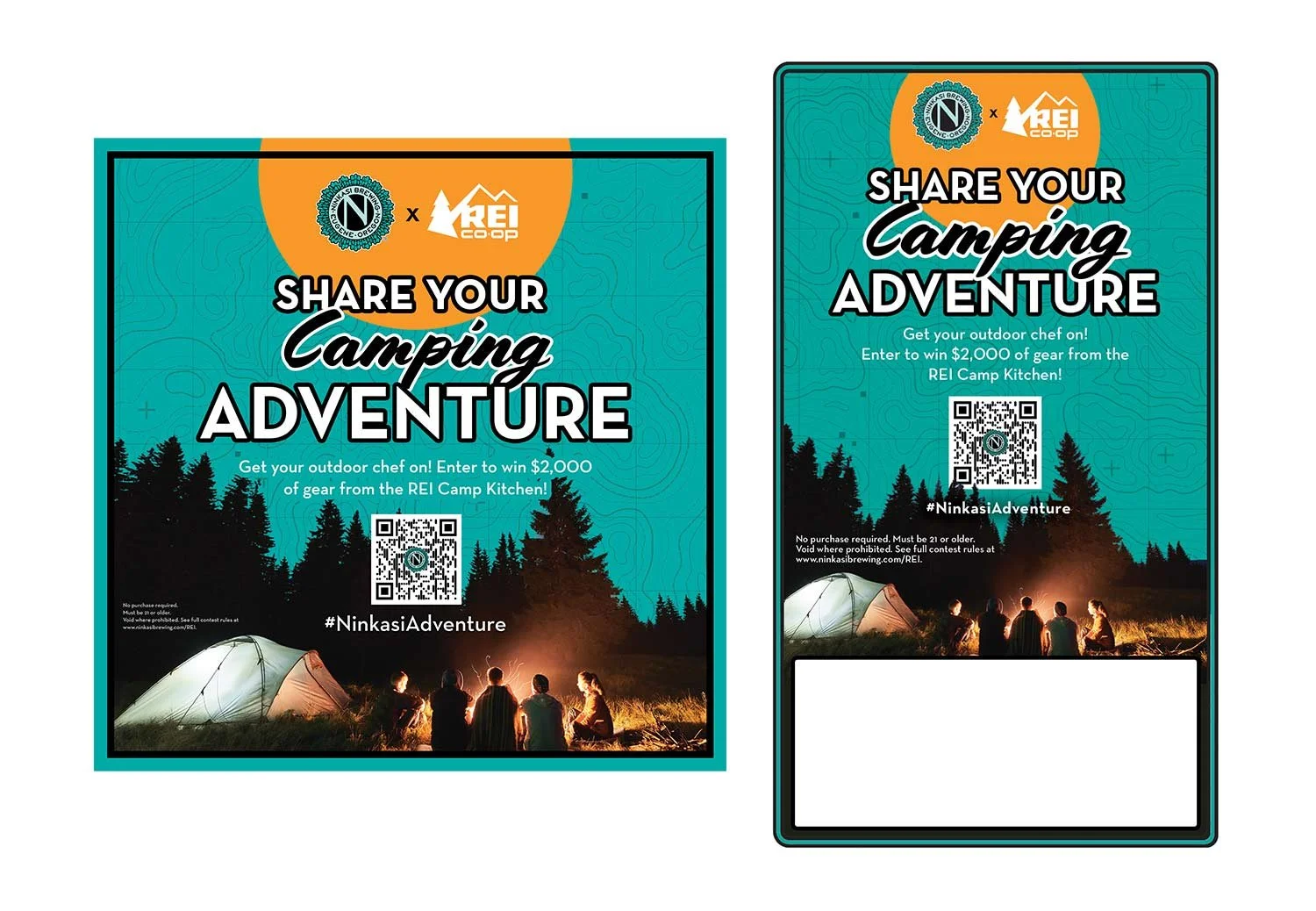 Variations of in-store signage that the brewery and distributor offered retailers.