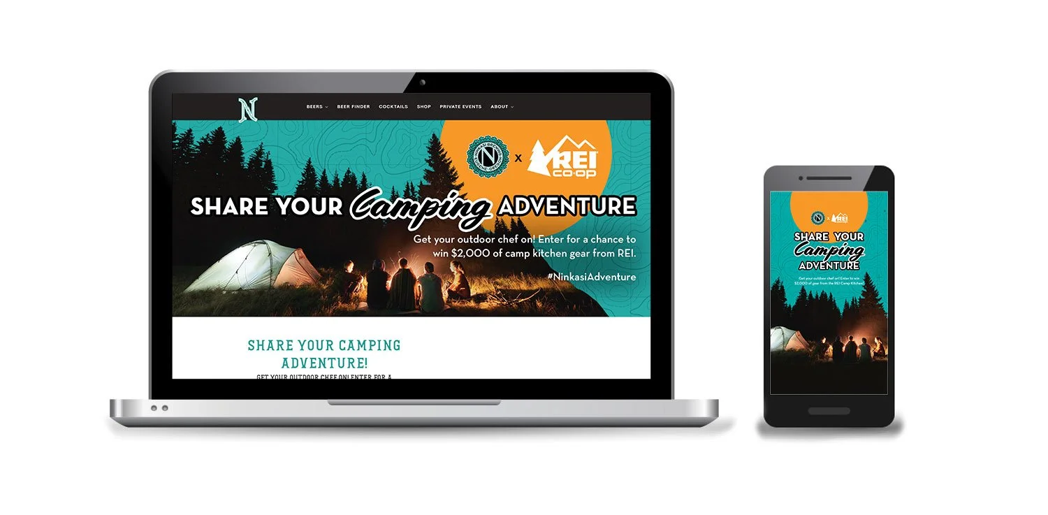 Homepage design and social media graphic