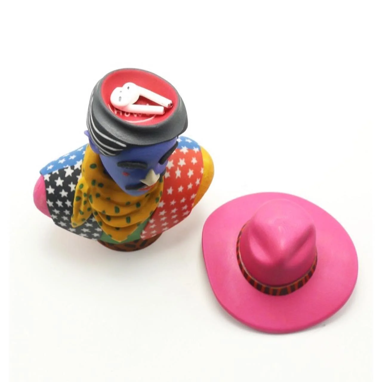 Hidden Utility: A functional storage compartment seamlessly integrated into the sculpture's volume.