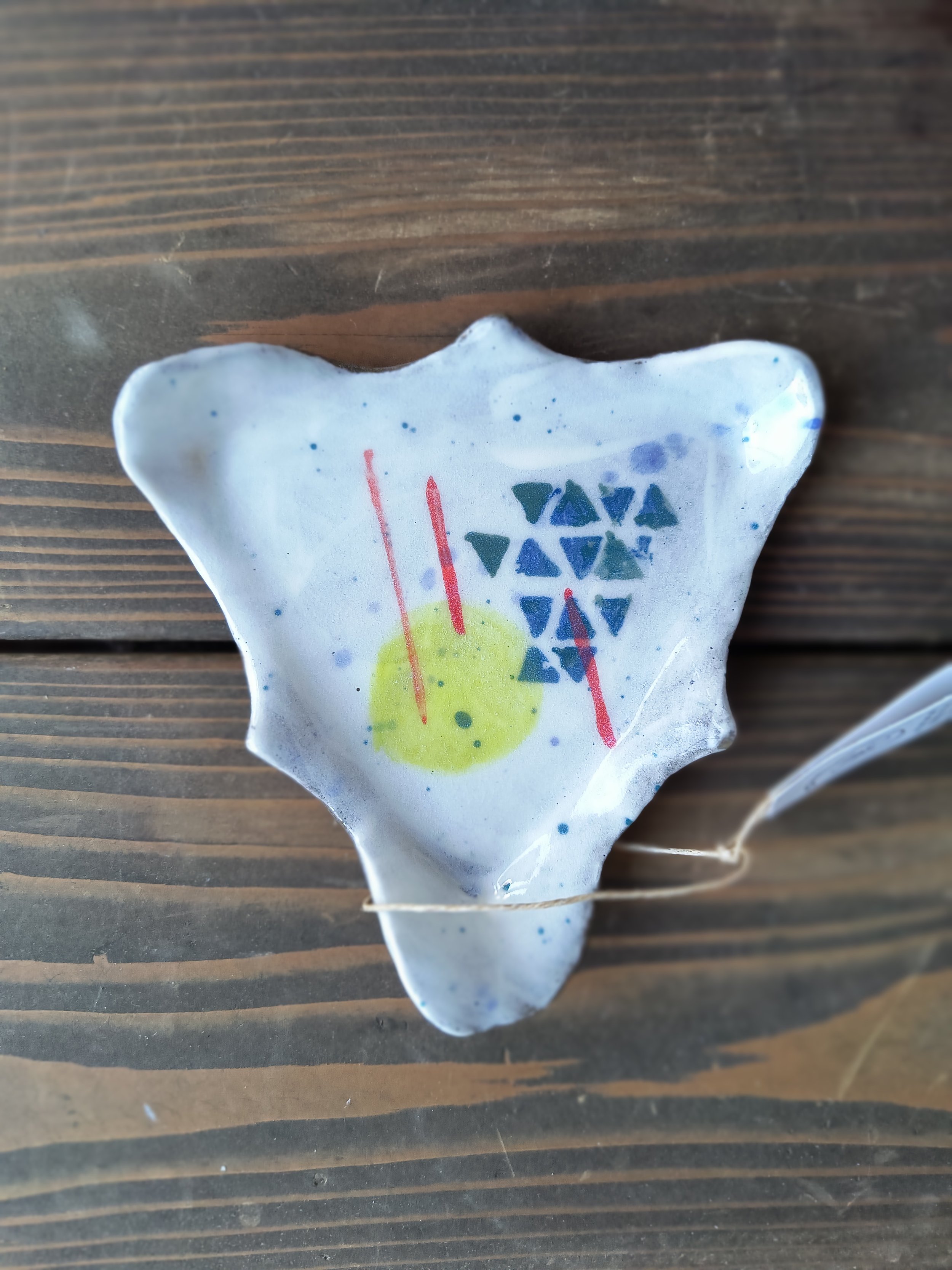 Small Collage Triangle Plate