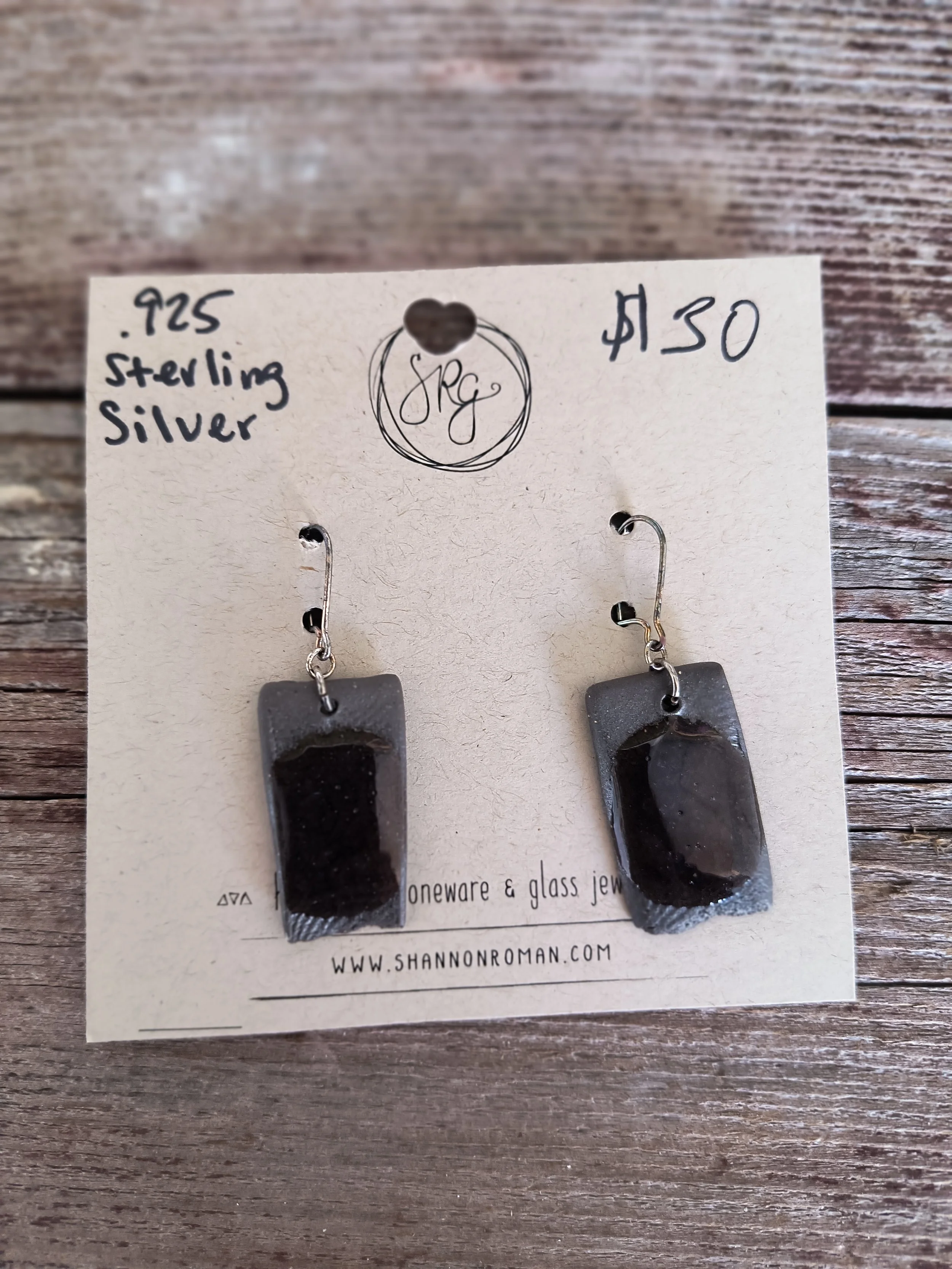Sterling Silver with Glass Earrings