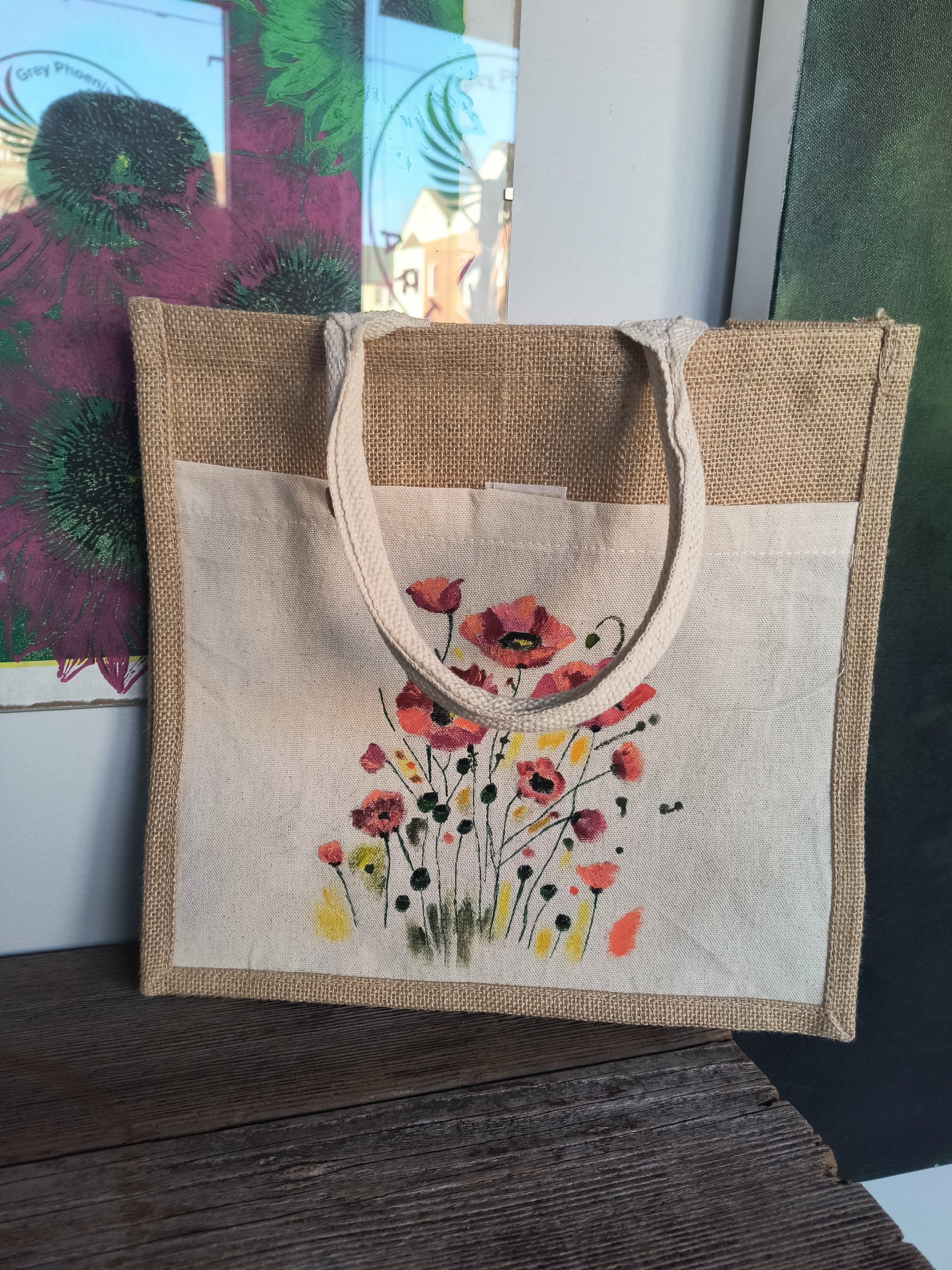 Flower Tote (neutral)
