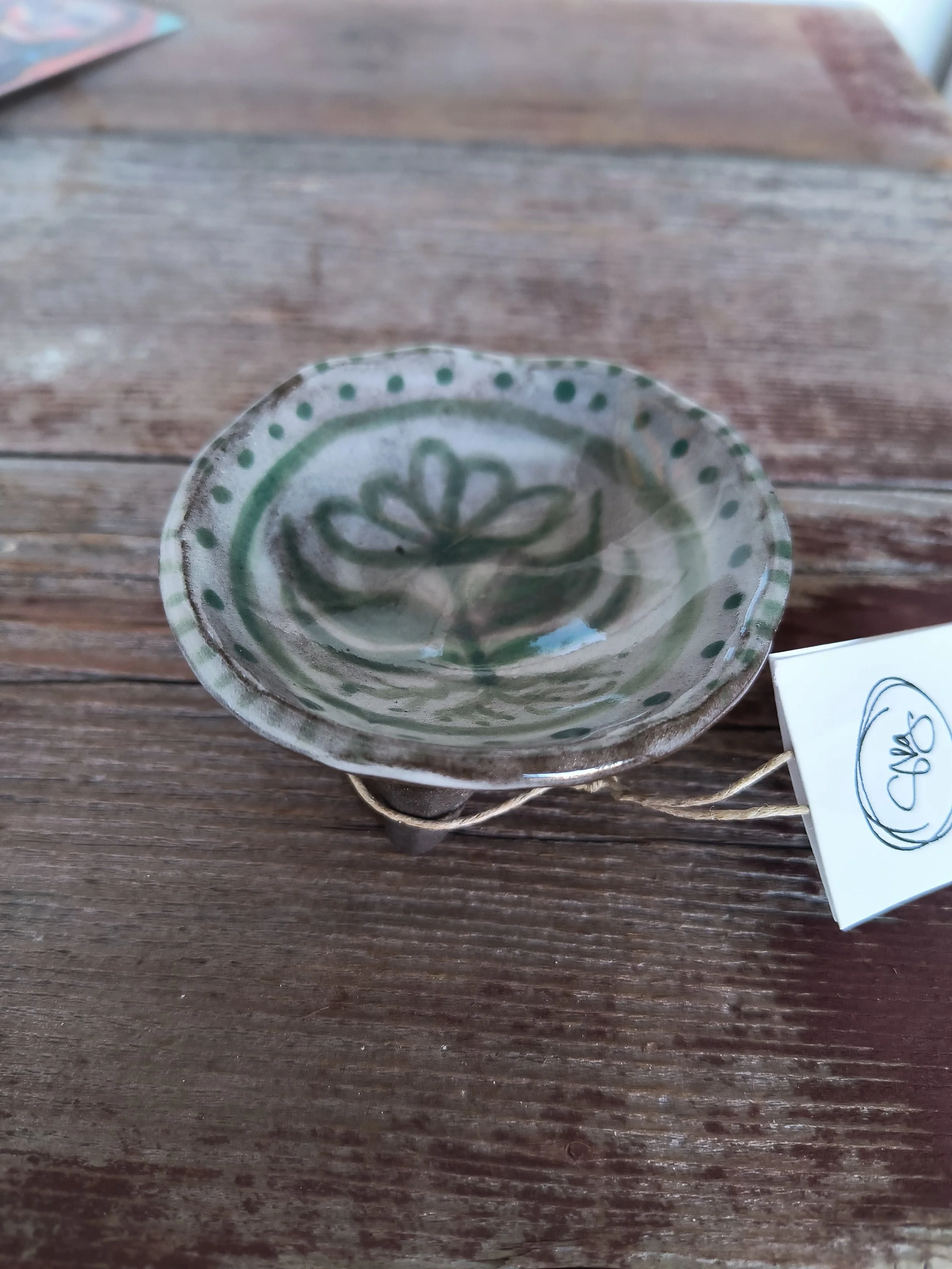 Tiny Flower Footed Bowl