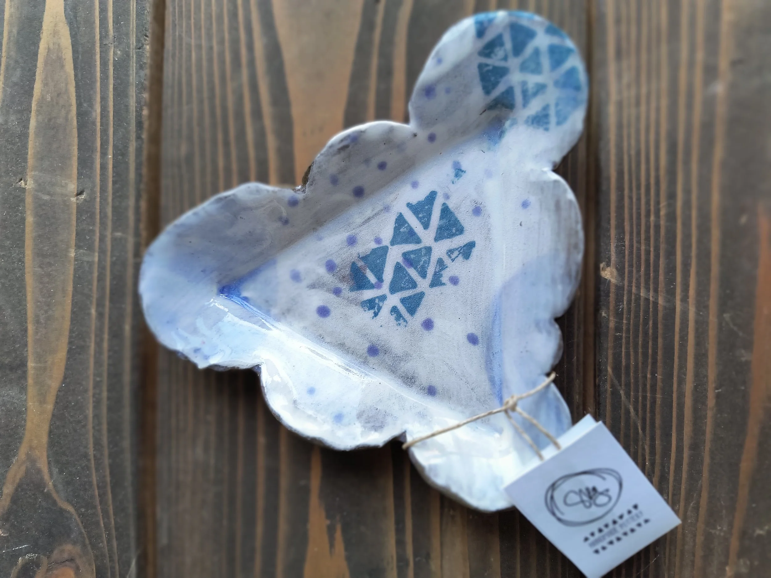 Small Collage Triangle Plate