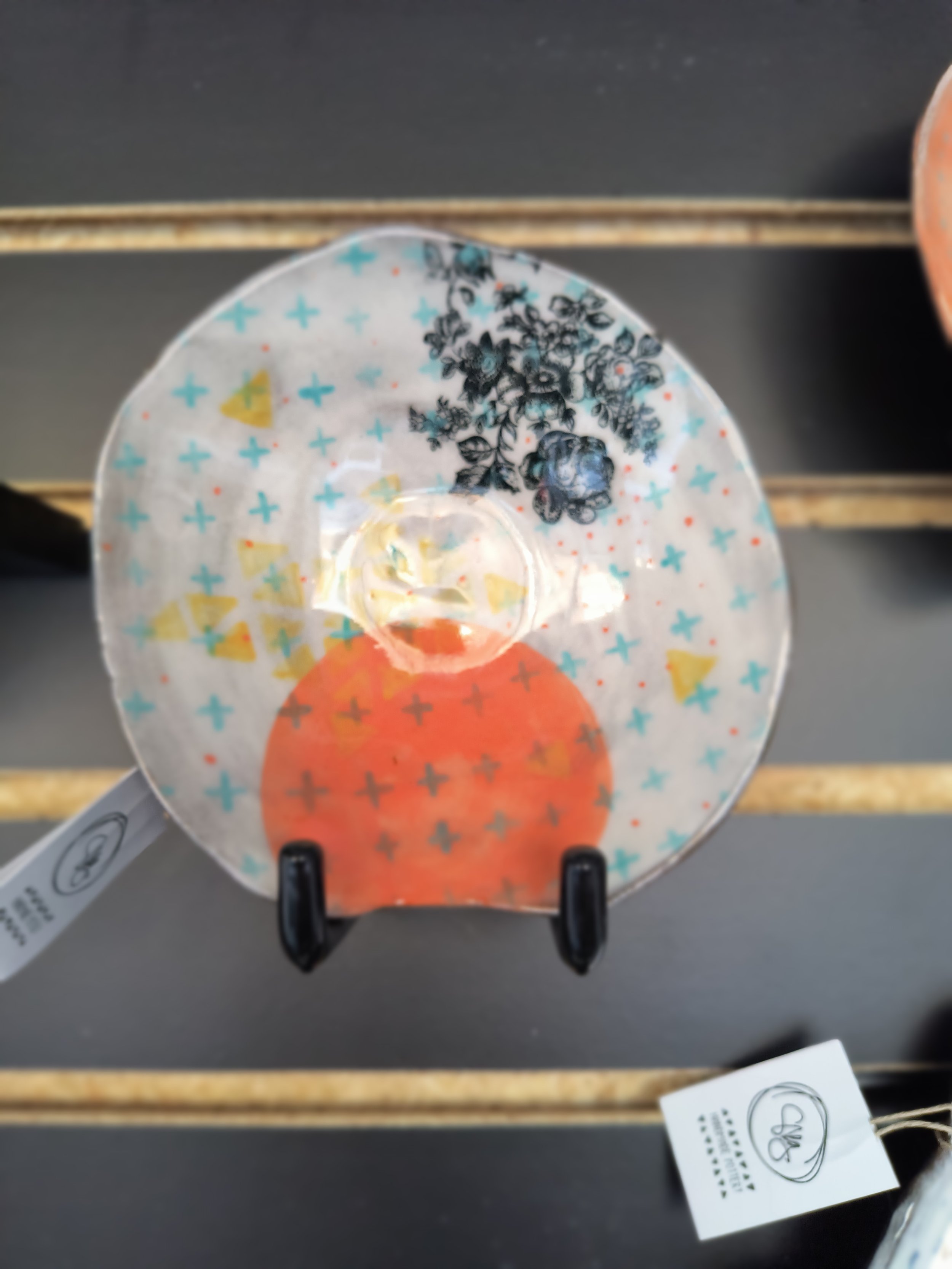 Collage Footed Medium Bowl