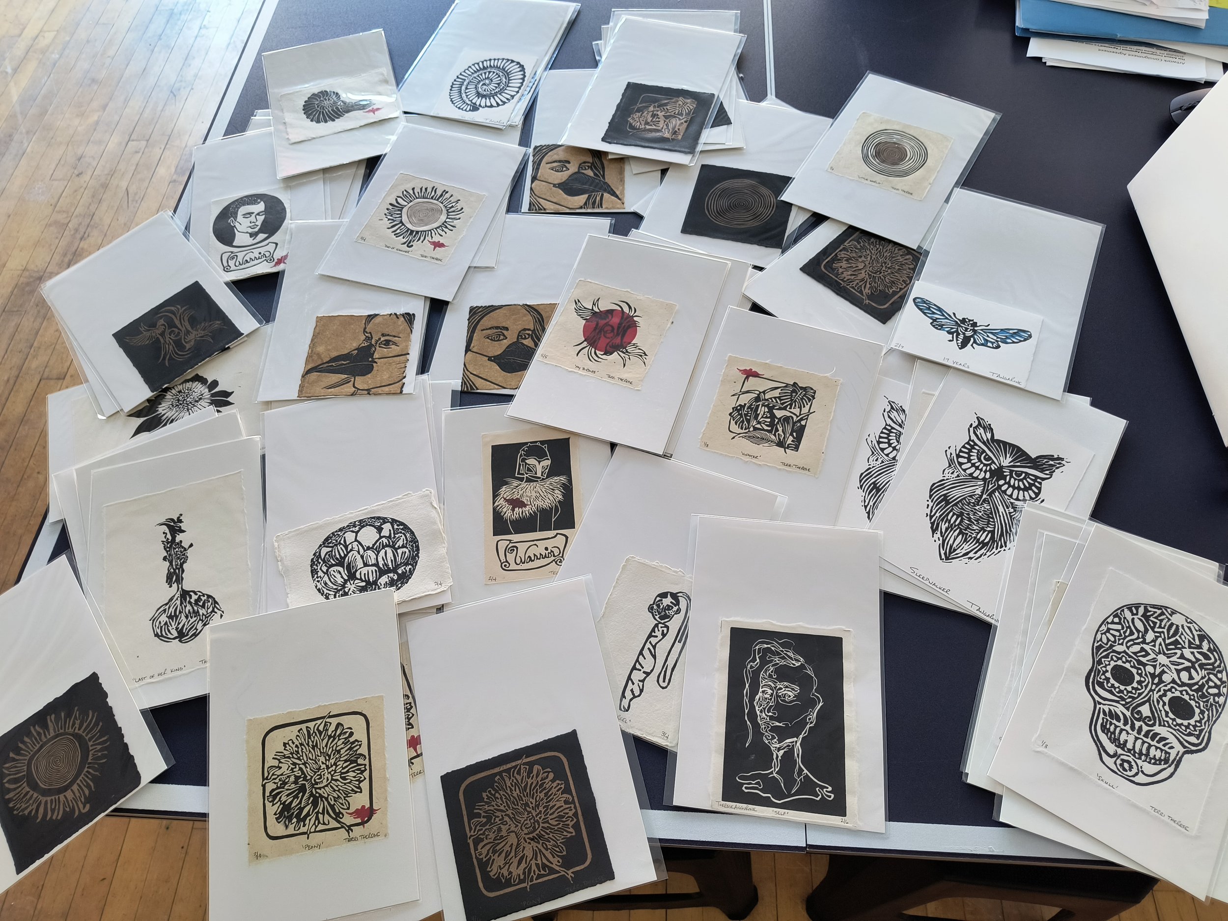 Small linocuts (sold as each)