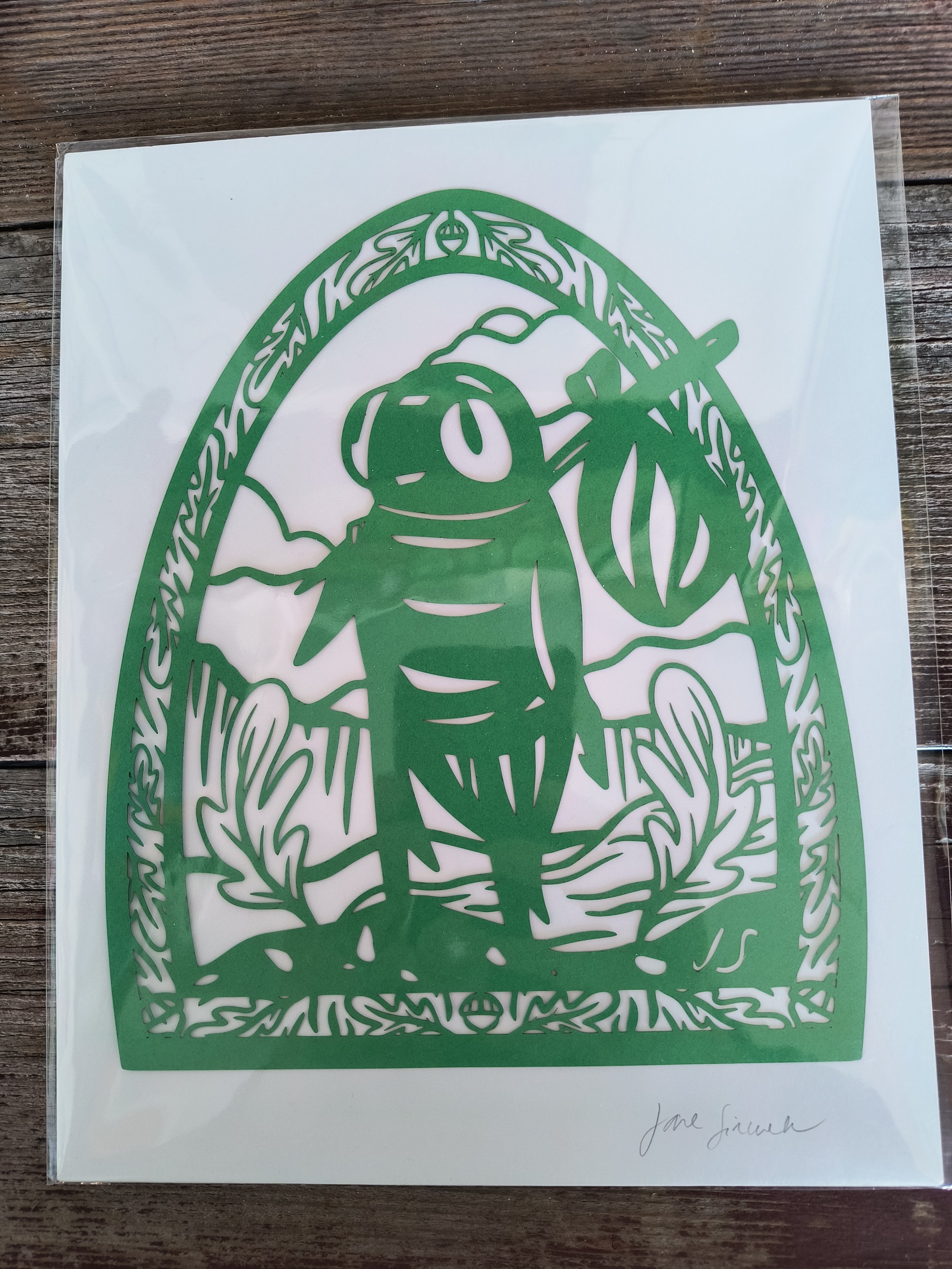 Cicada & Bag (green)