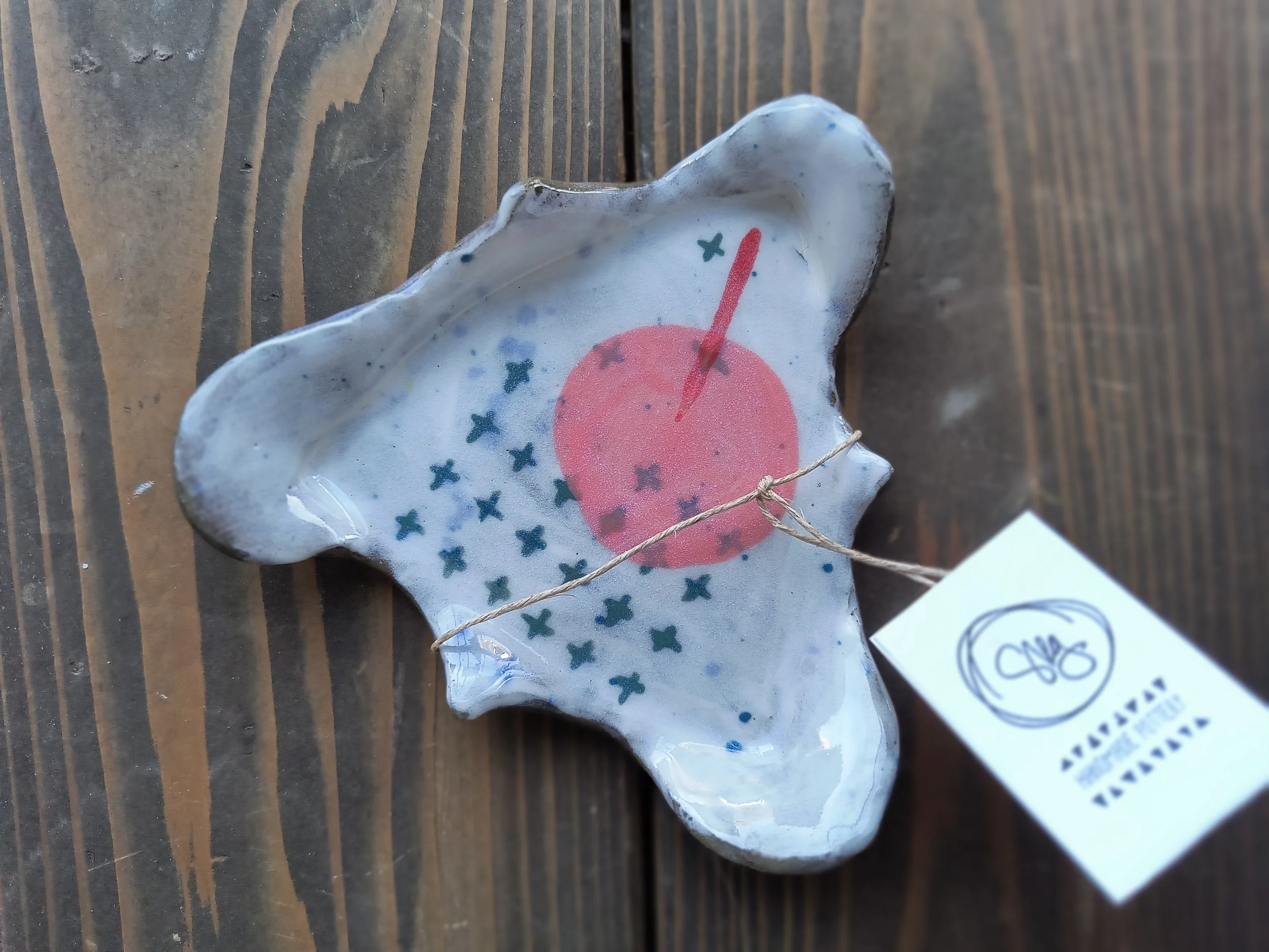 Small Collage Triangle Plate